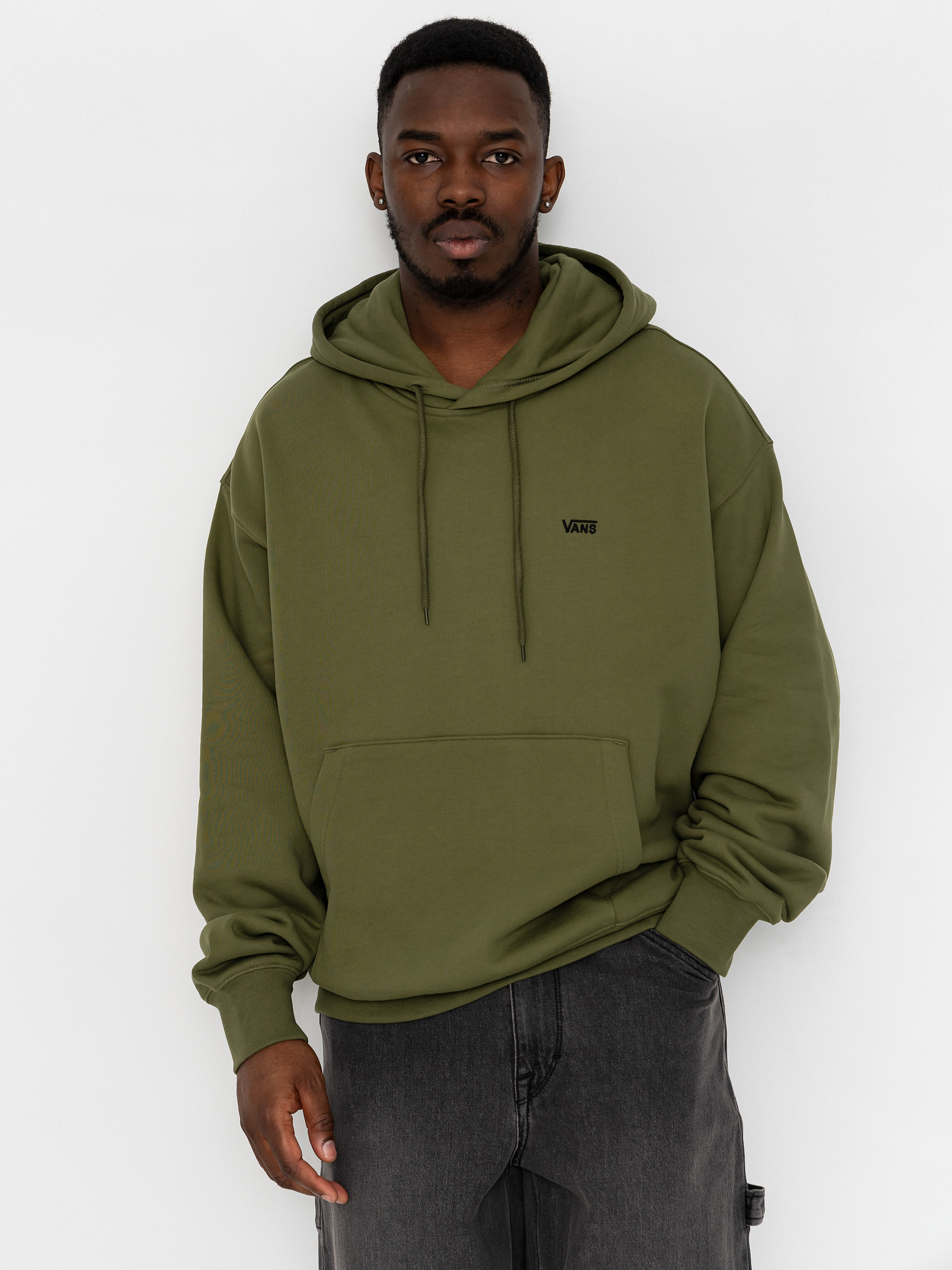 Hanorac cu glugă Vans Left Chest II HD (green balsam)