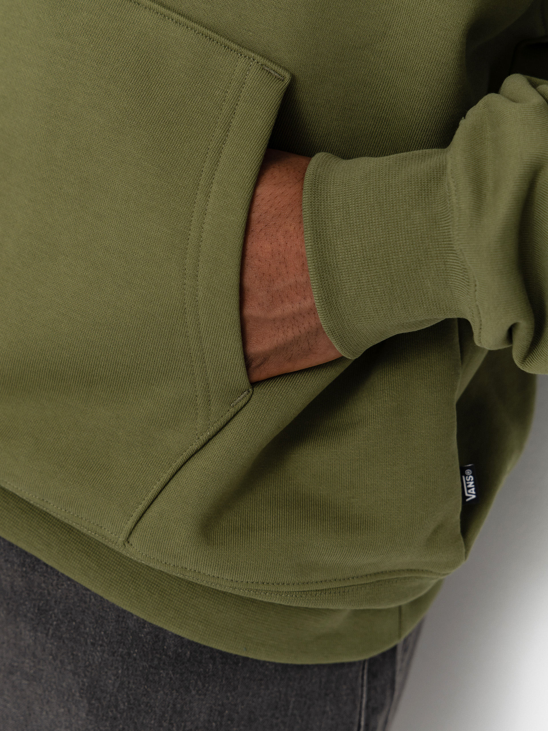 Hanorac cu glugă Vans Left Chest II HD (green balsam)