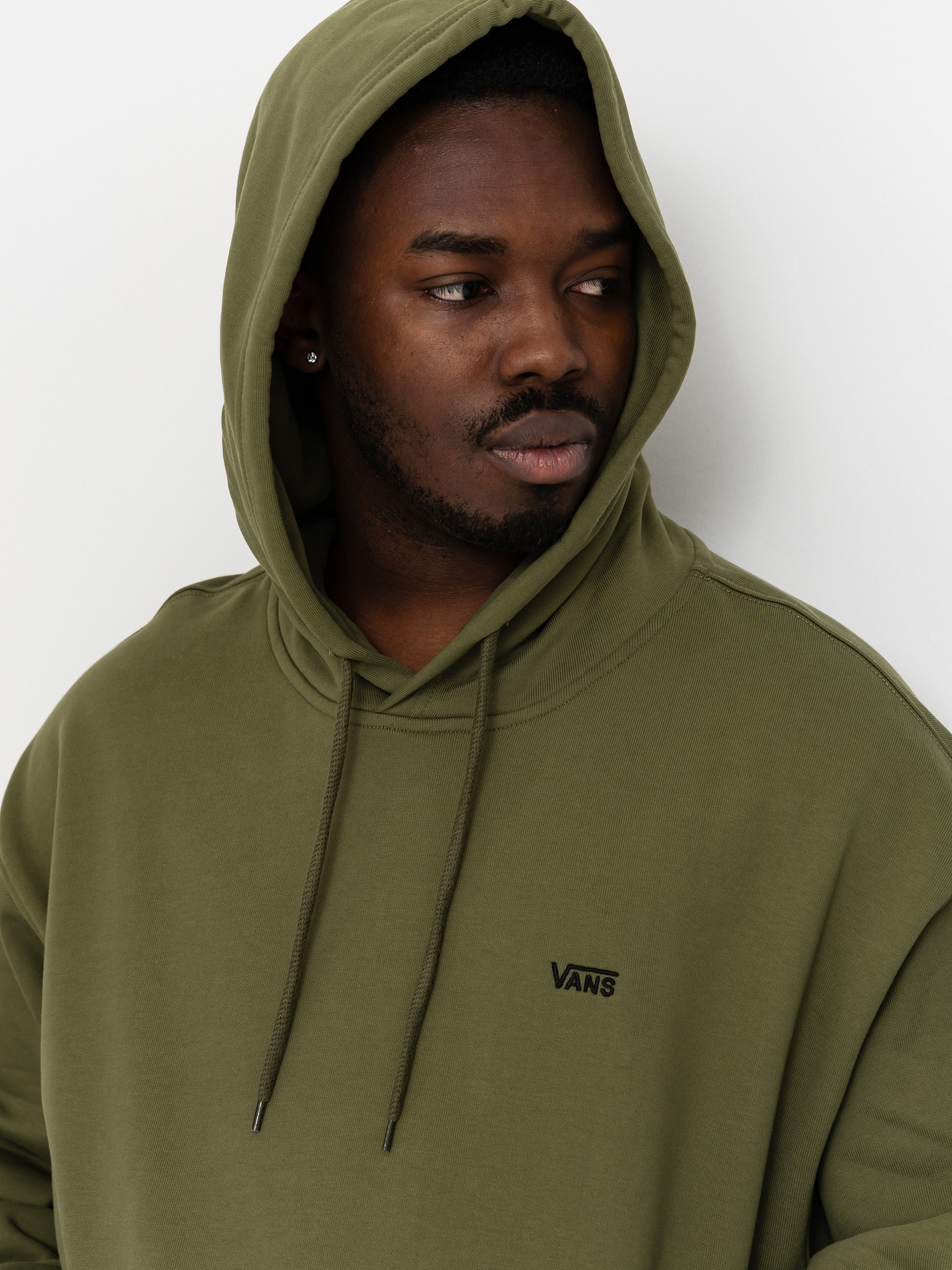 Hanorac cu glugă Vans Left Chest II HD (green balsam)