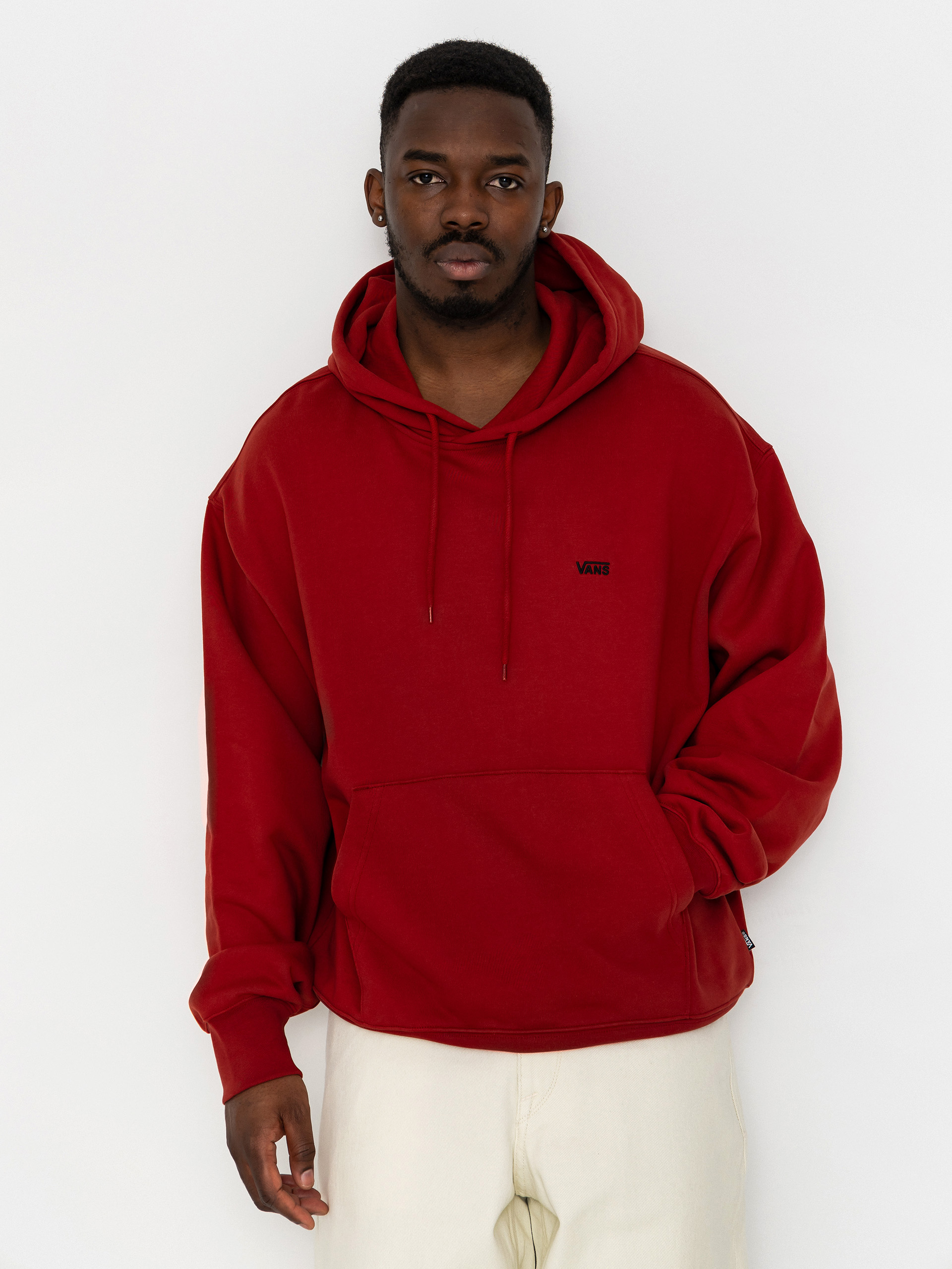 Hanorac cu glugă Vans Left Chest II HD (poppy ember)
