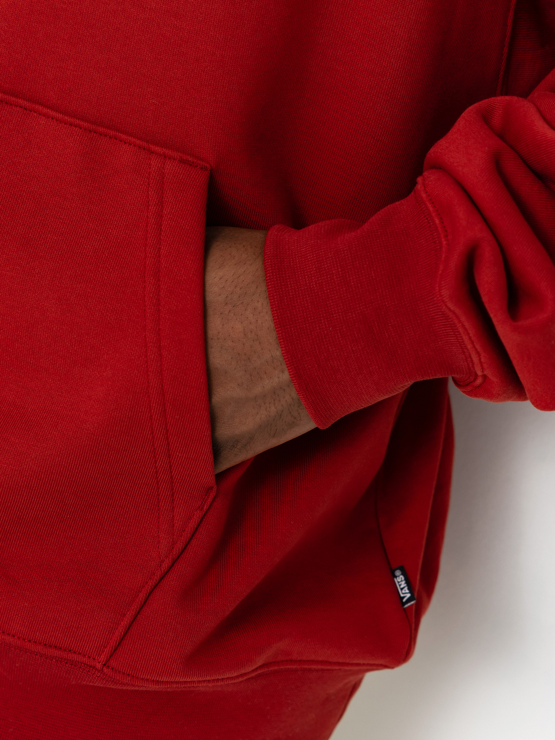 Hanorac cu glugă Vans Left Chest II HD (poppy ember)