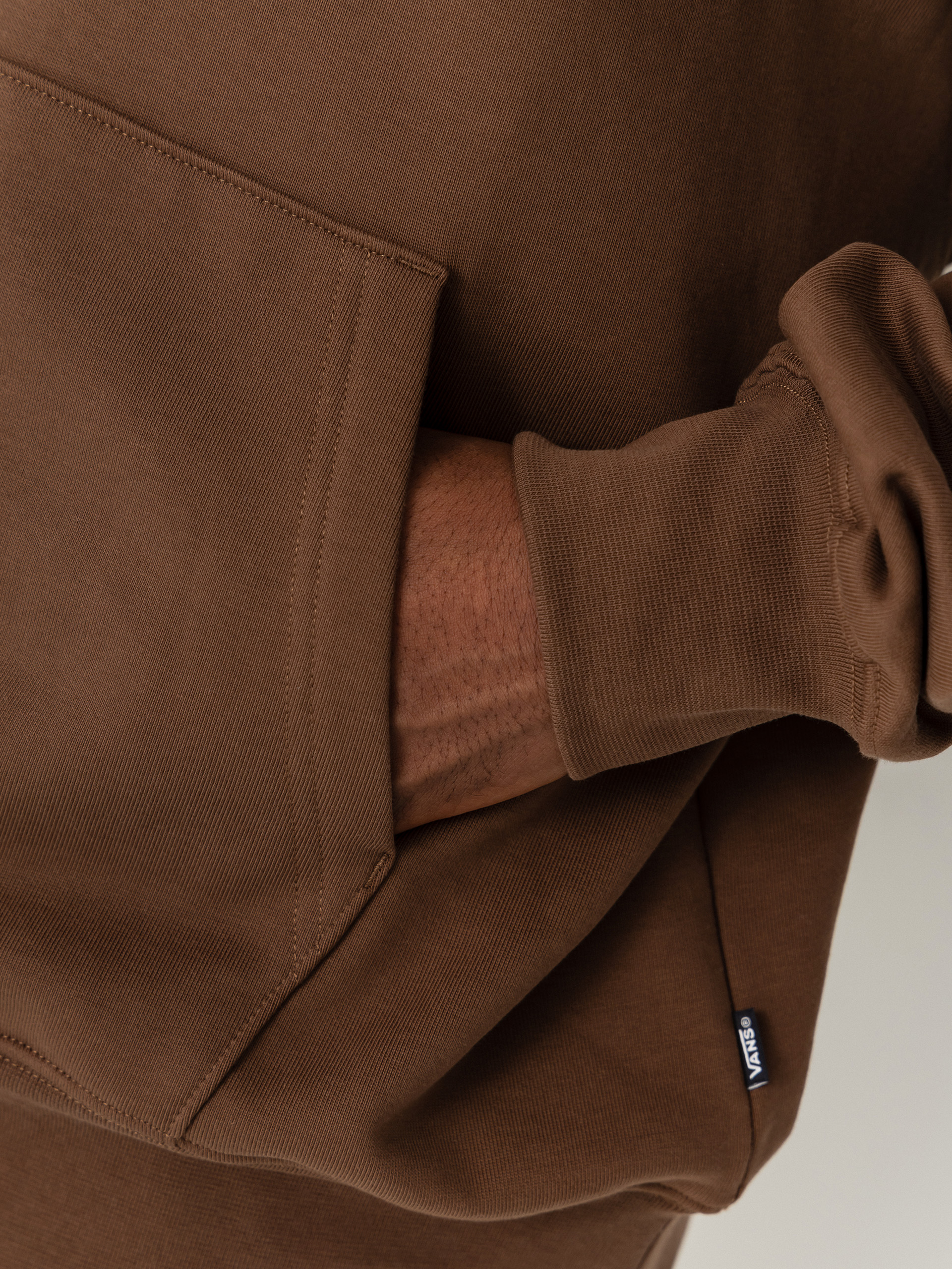Hanorac cu glugă Vans Left Chest HD (vintage cocoa)