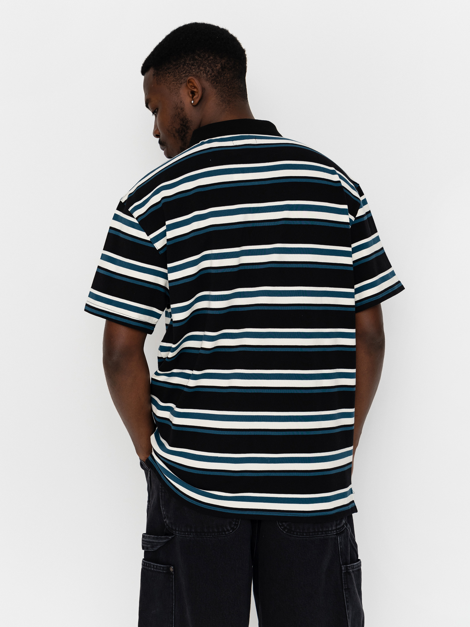 Tricou polo Santa Cruz Cera (black/dark teal)