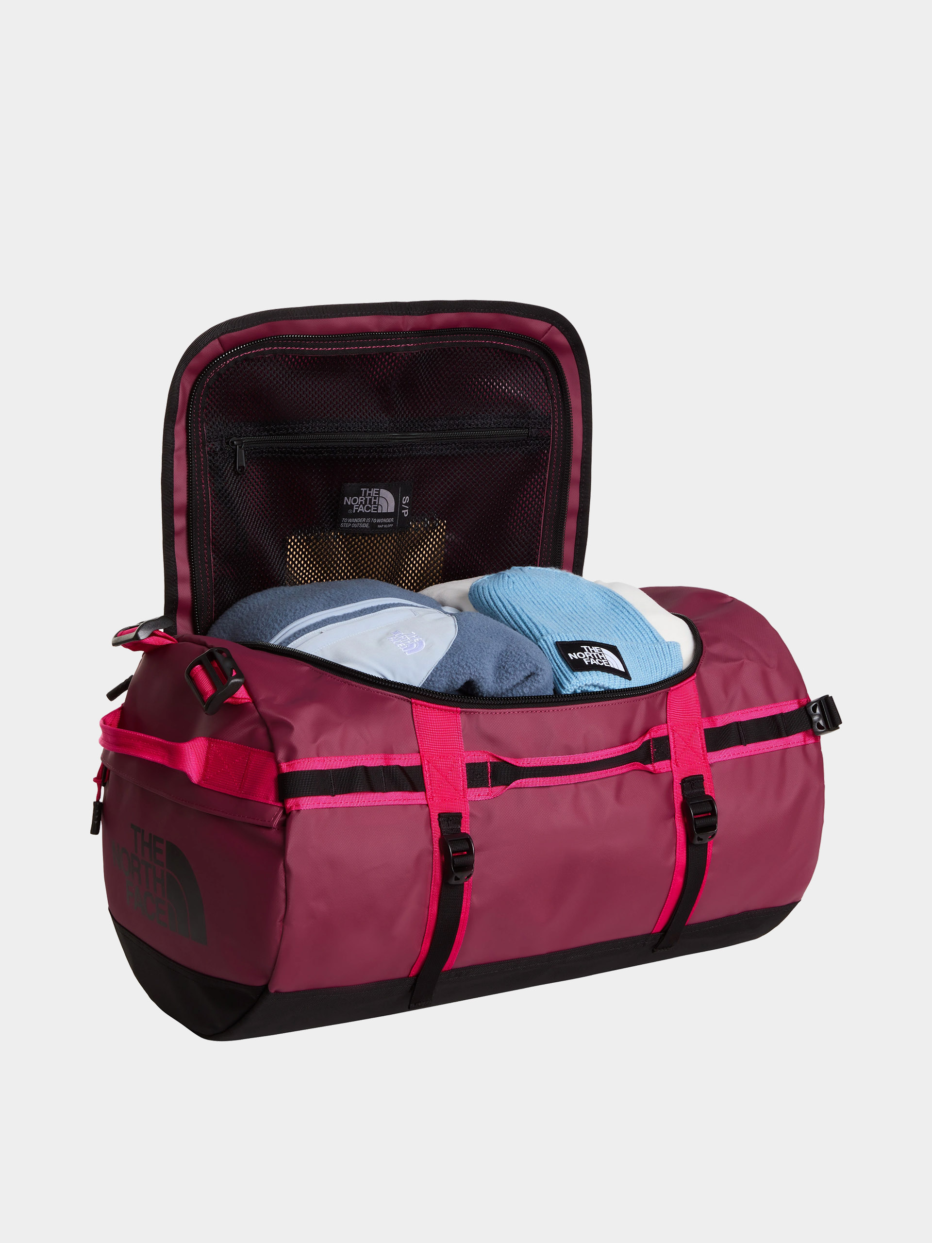 Geantă The North Face Base Camp Duffel S (burgundy crush/tnf black)