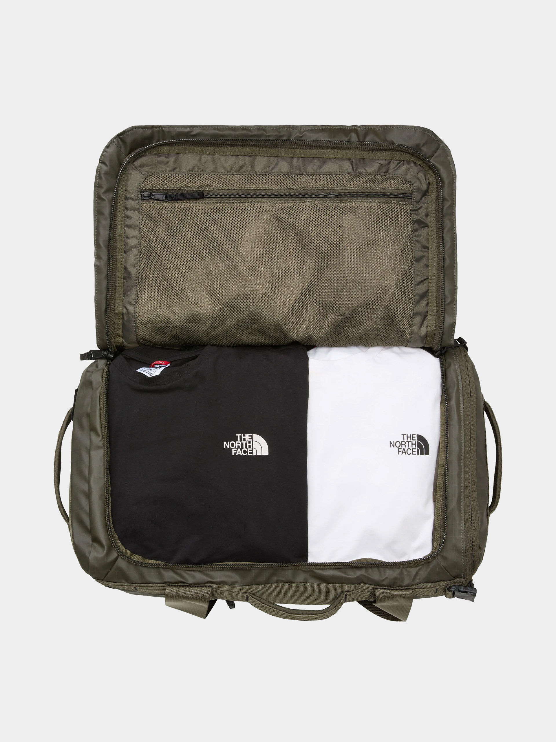 Geantu0103 The North Face Base Camp Voyager Duffel 42L (new taupe green/tnf black)
