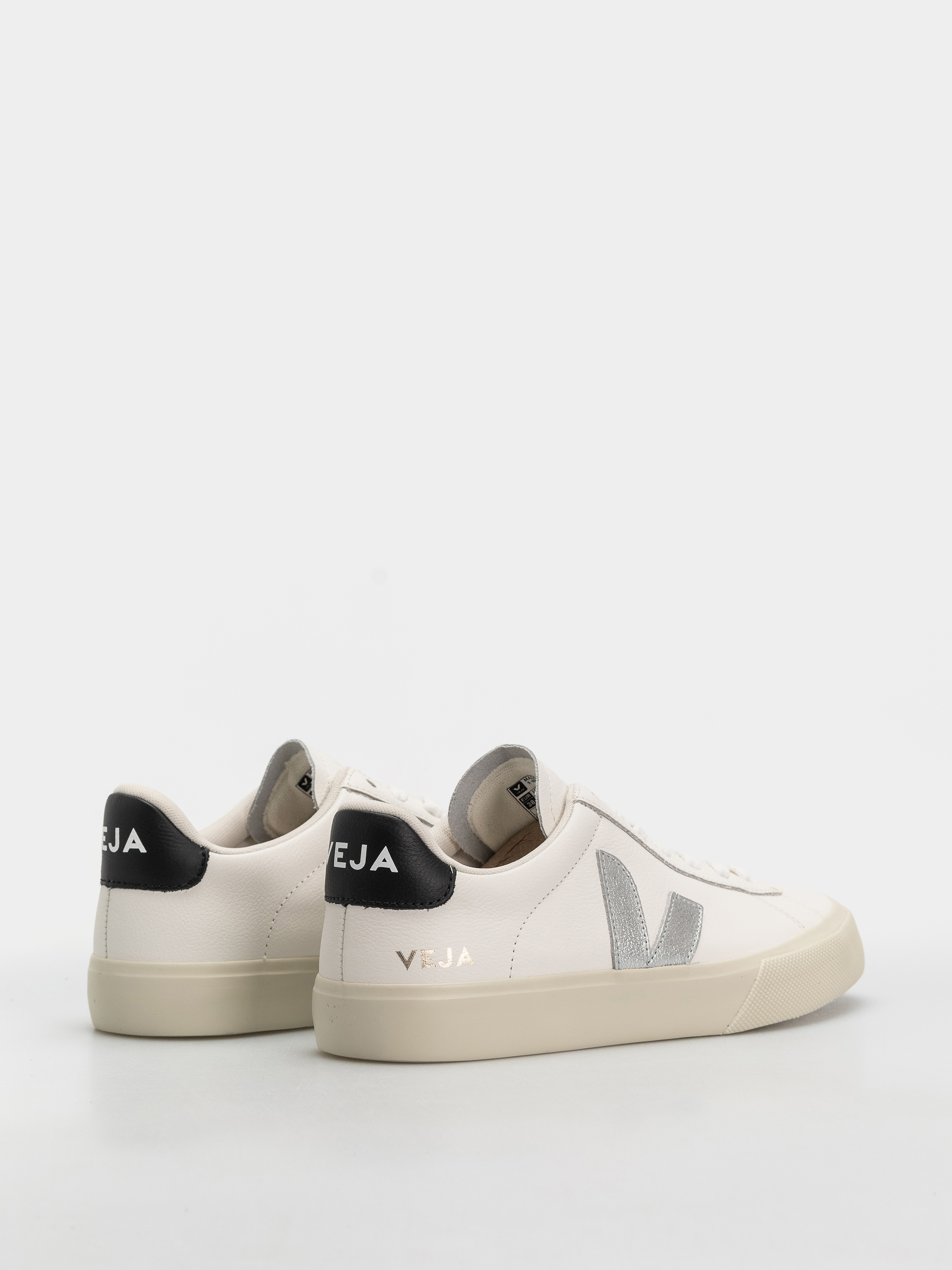 Pantofi Veja Campo Wmn (white silver black)