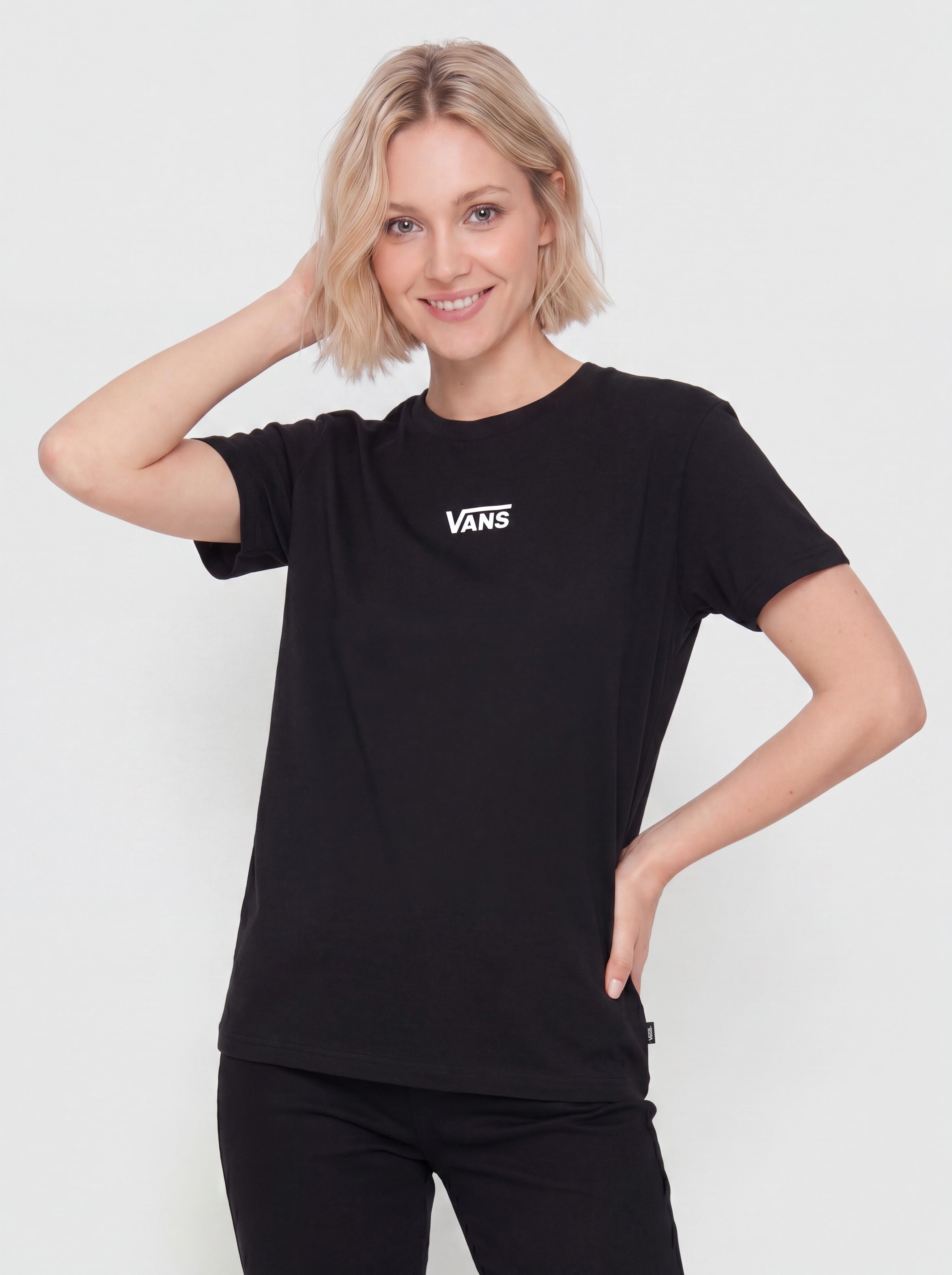 Tricou Vans Flying V Oversized Wmn (flying v black)