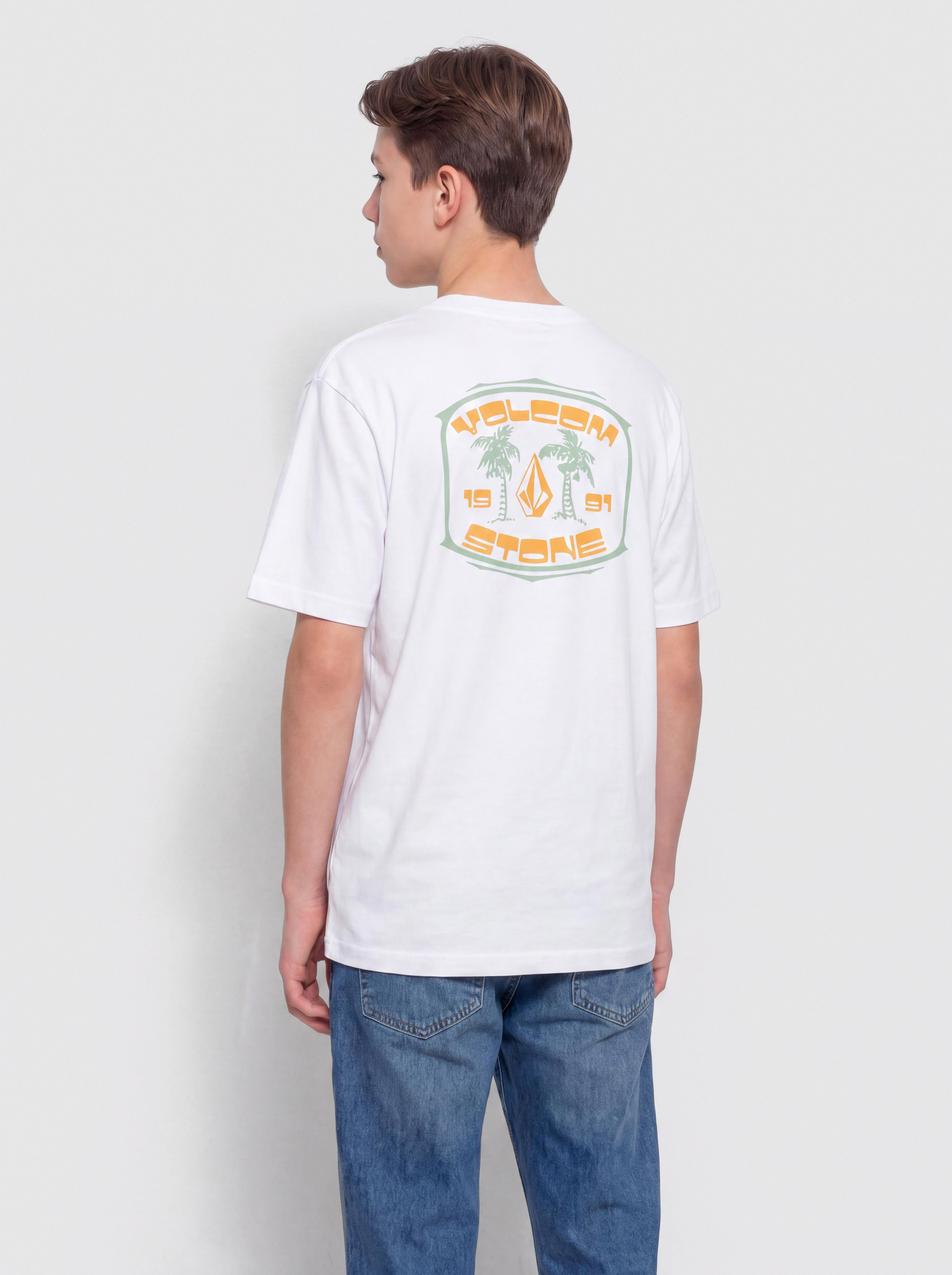 Tricou Volcom 91 Palm Bsc JR (white)