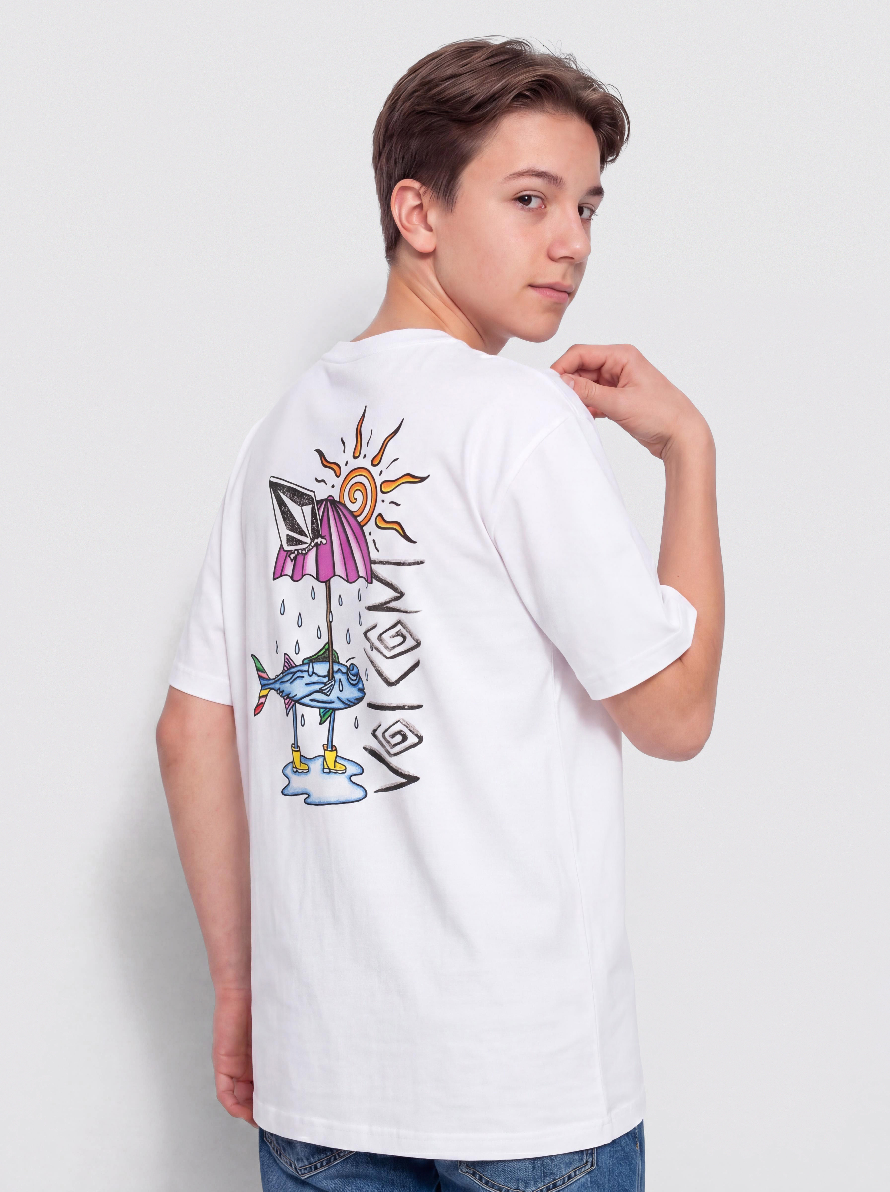 Tricou Volcom Sunfish Bsc JR (white)