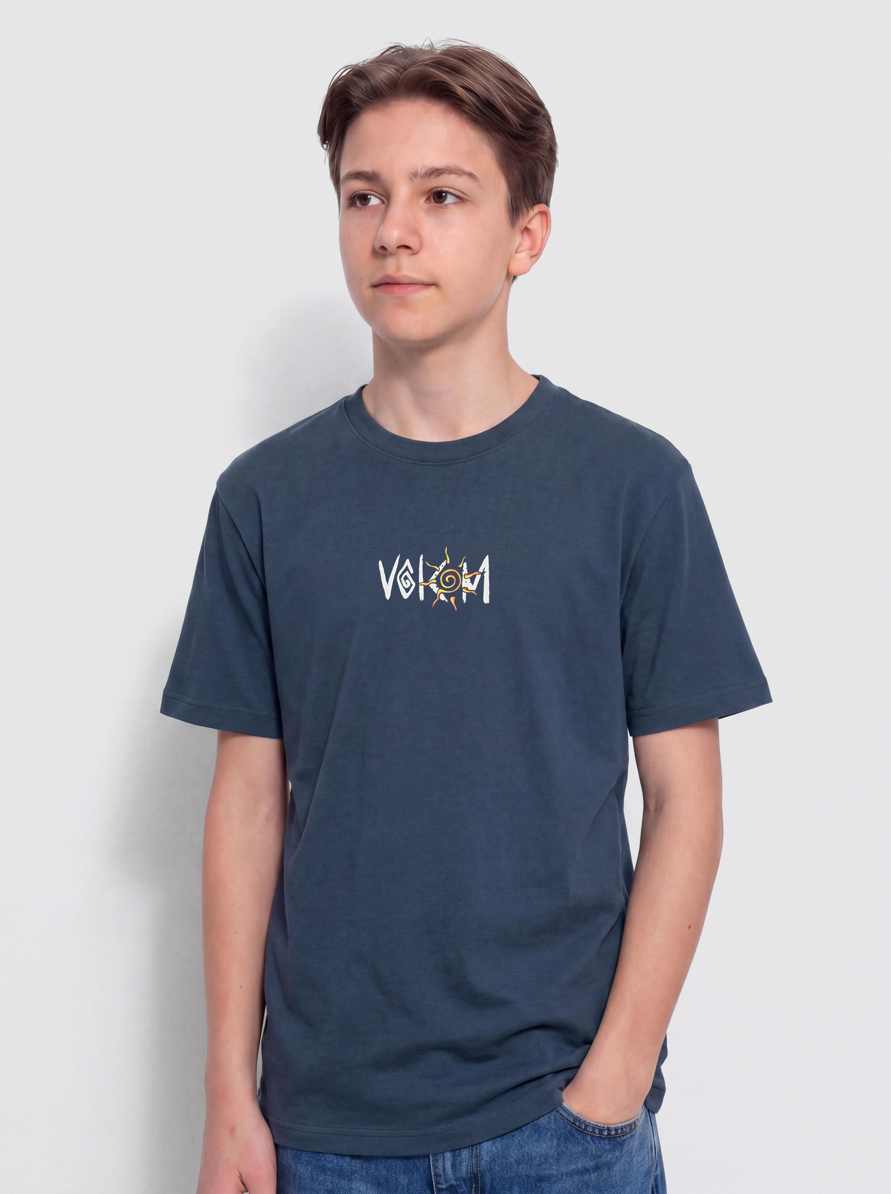 Tricou Volcom Sunfish Bsc JR (dust bowl indigo)