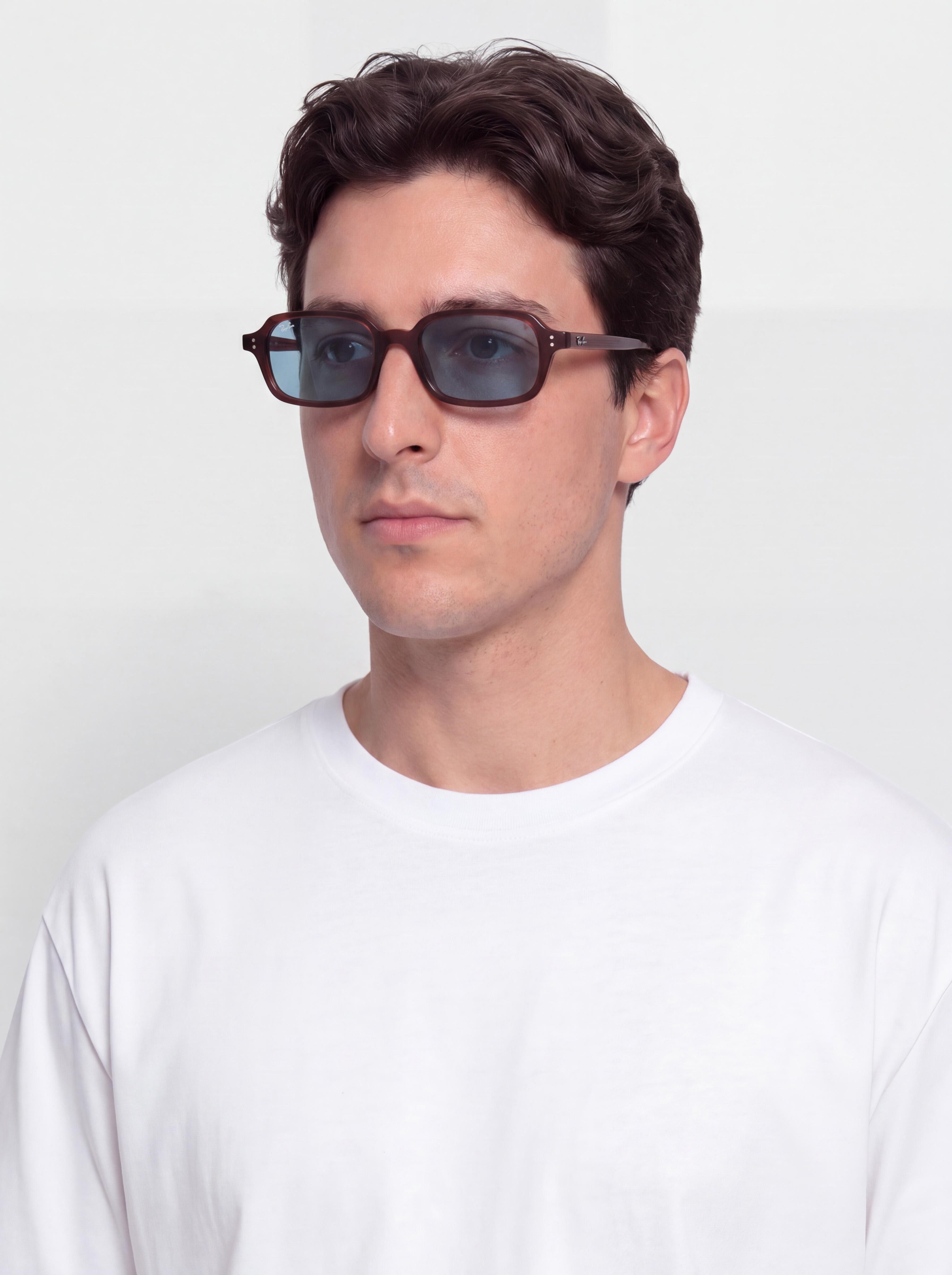 Ochelari de soare Ray-Ban Zuri (polerowany zardzewiały brązowy/niebieski)