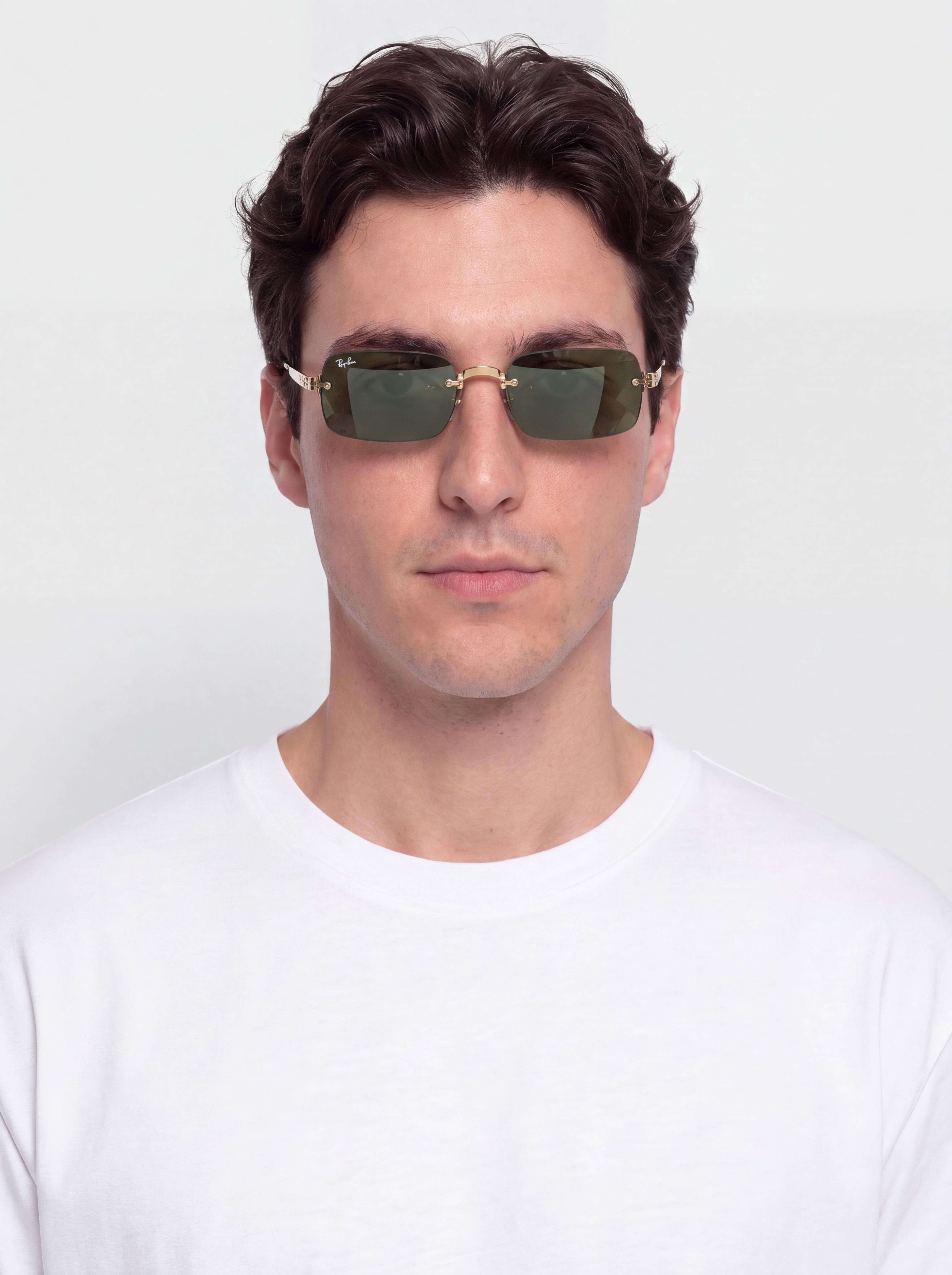 Ochelari de soare Ray-Ban Rb3928 By A$Ap Rocky (polerowany złoto arista/ciemnogreen)