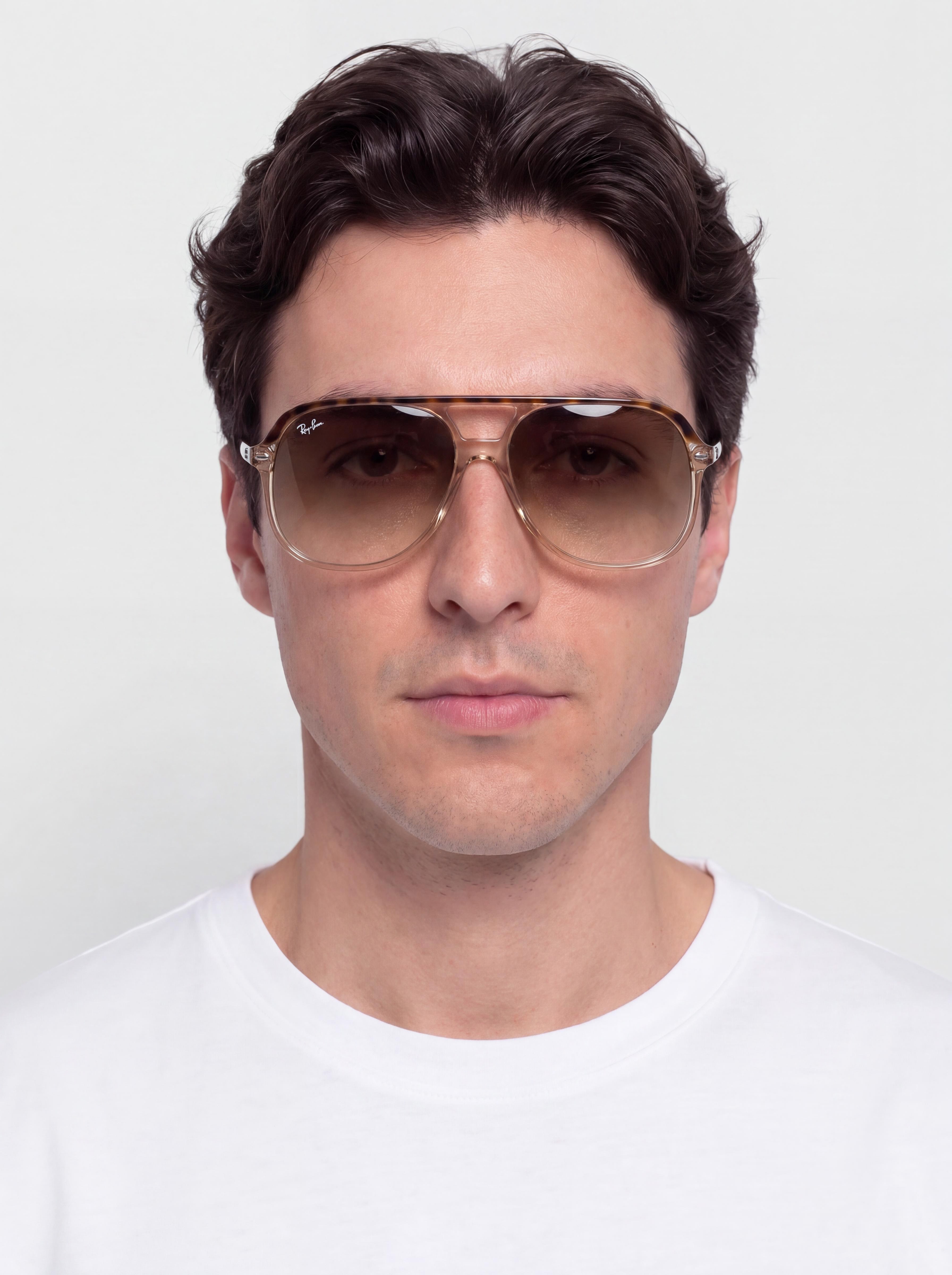 Ochelari de soare Ray-Ban Bill (polerowany hawana przezroczyste brązowe/jasnobrązowy gradalny)