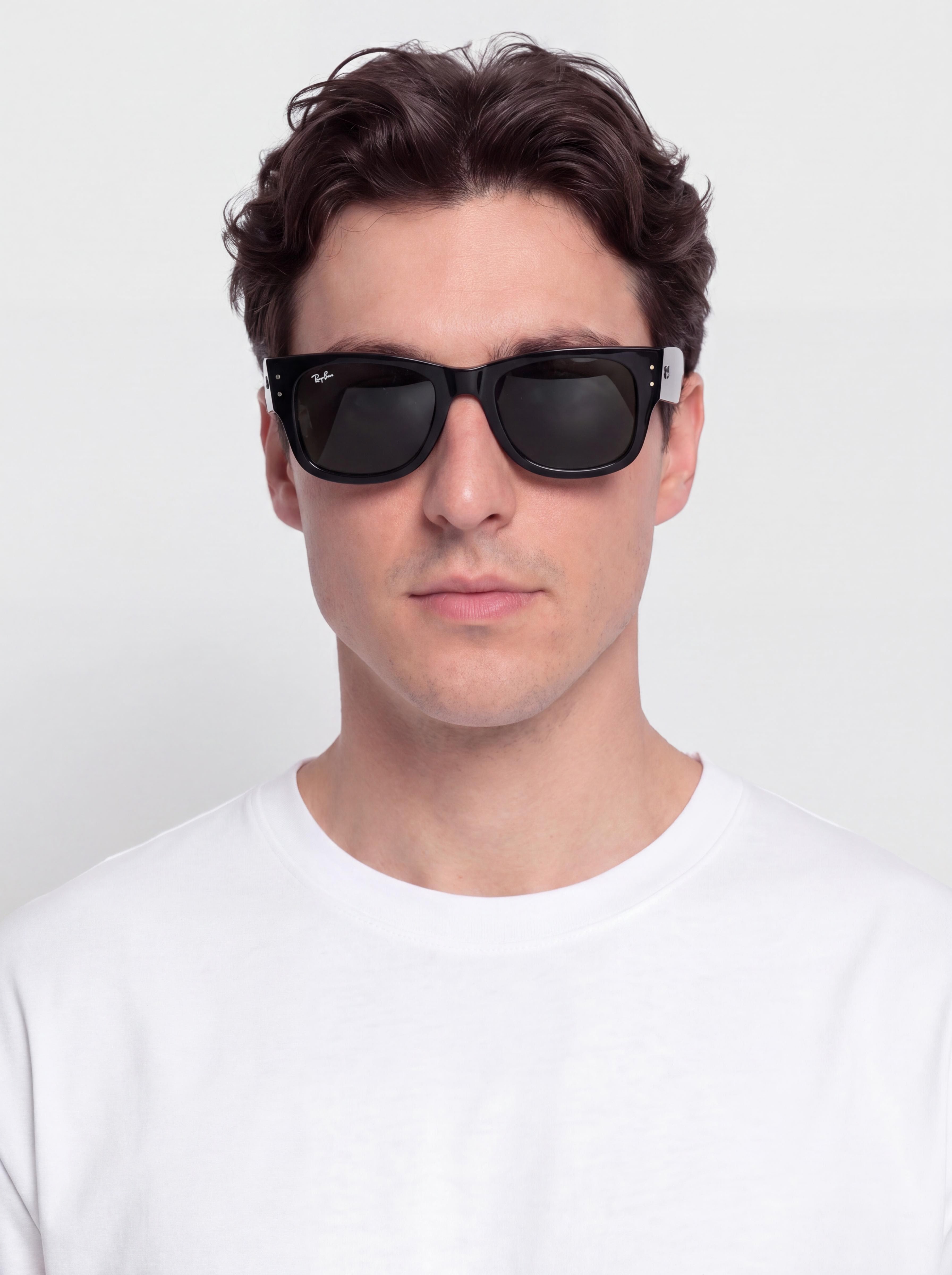 Ochelari de soare Ray-Ban Mega Wayfarer (polerowany czarny/zielony)