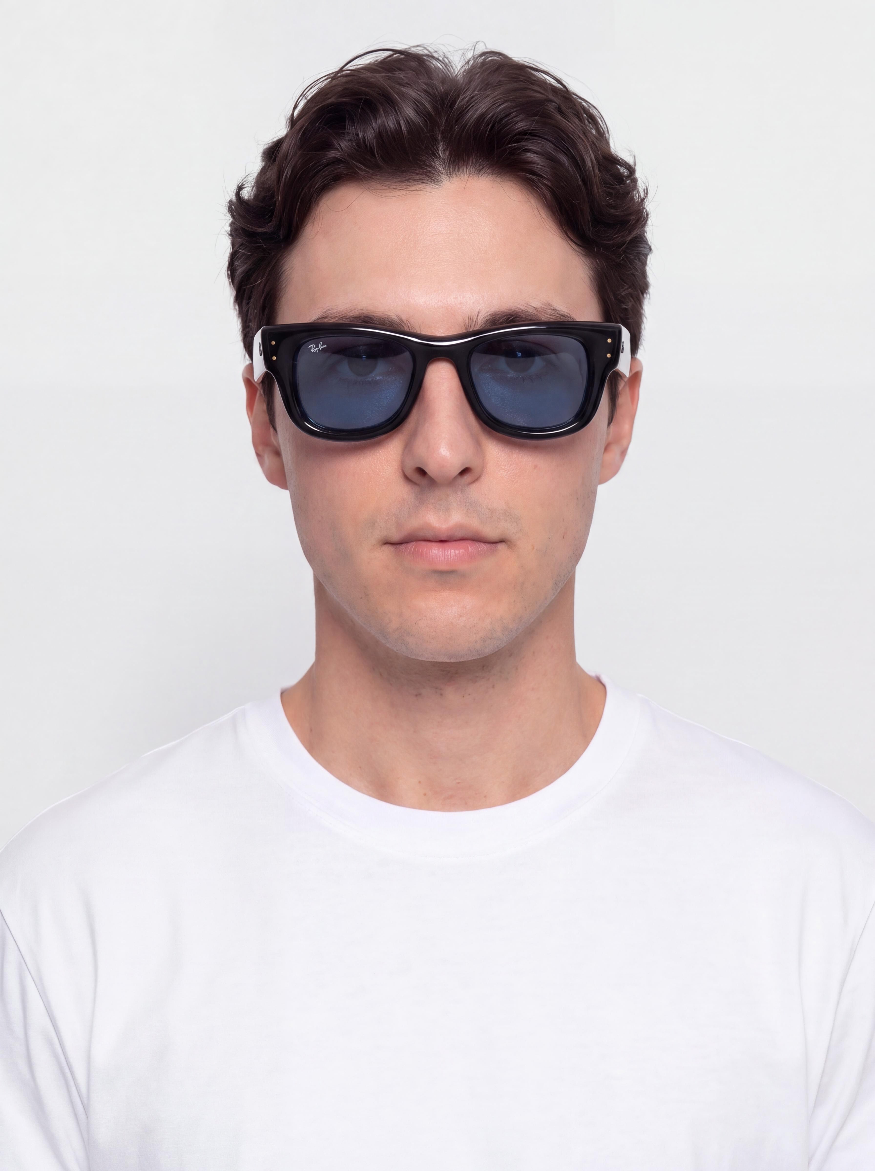 Ochelari de soare Ray-Ban Wayfarer Puffer (polerowany czarny/ciemnoniebieski)