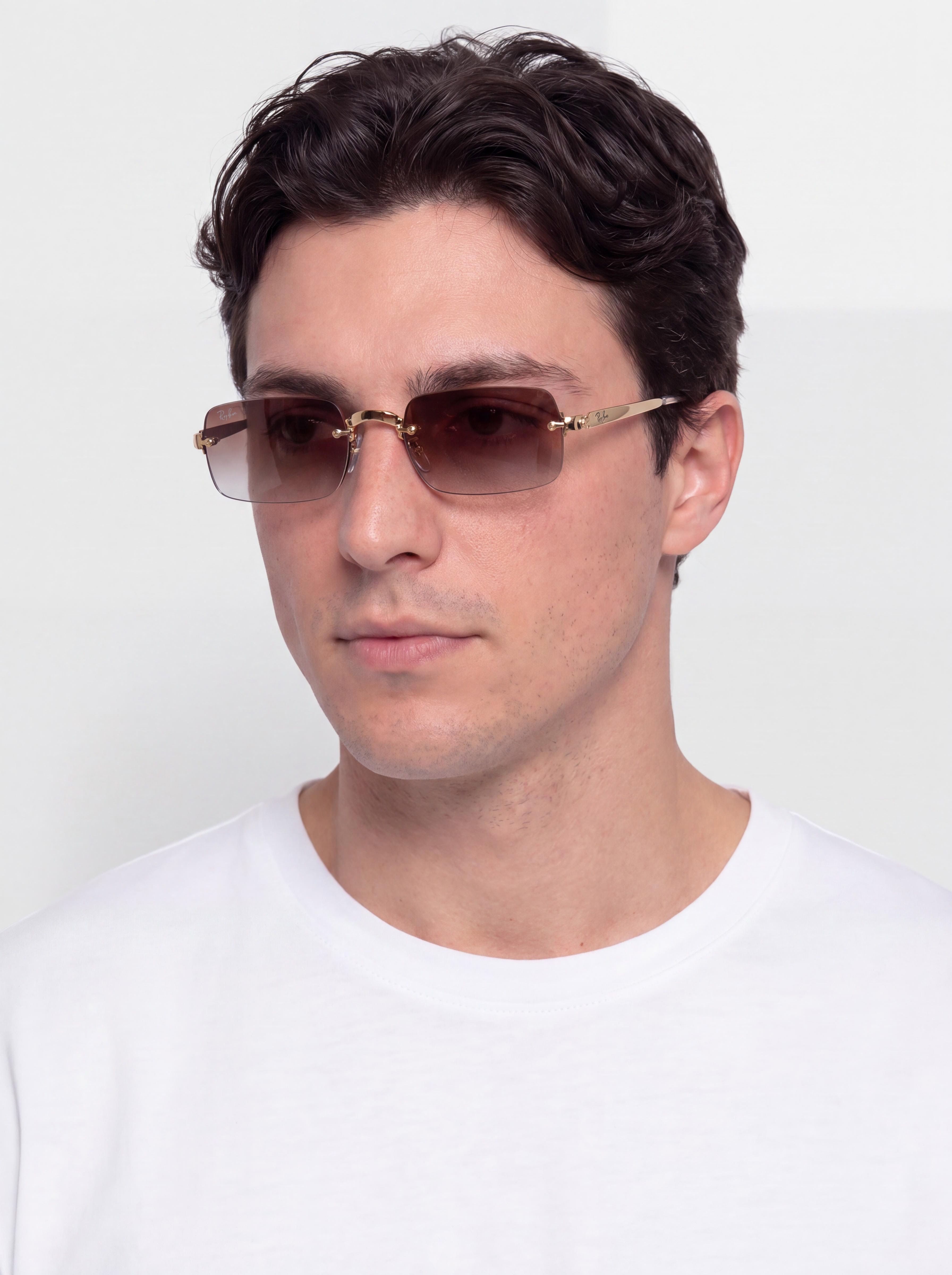 Ochelari de soare Ray-Ban Rb3928 By A$Ap Rocky (polerowany zu0142oto arista/przezroczysty ciemnopurpurowy gradalny)