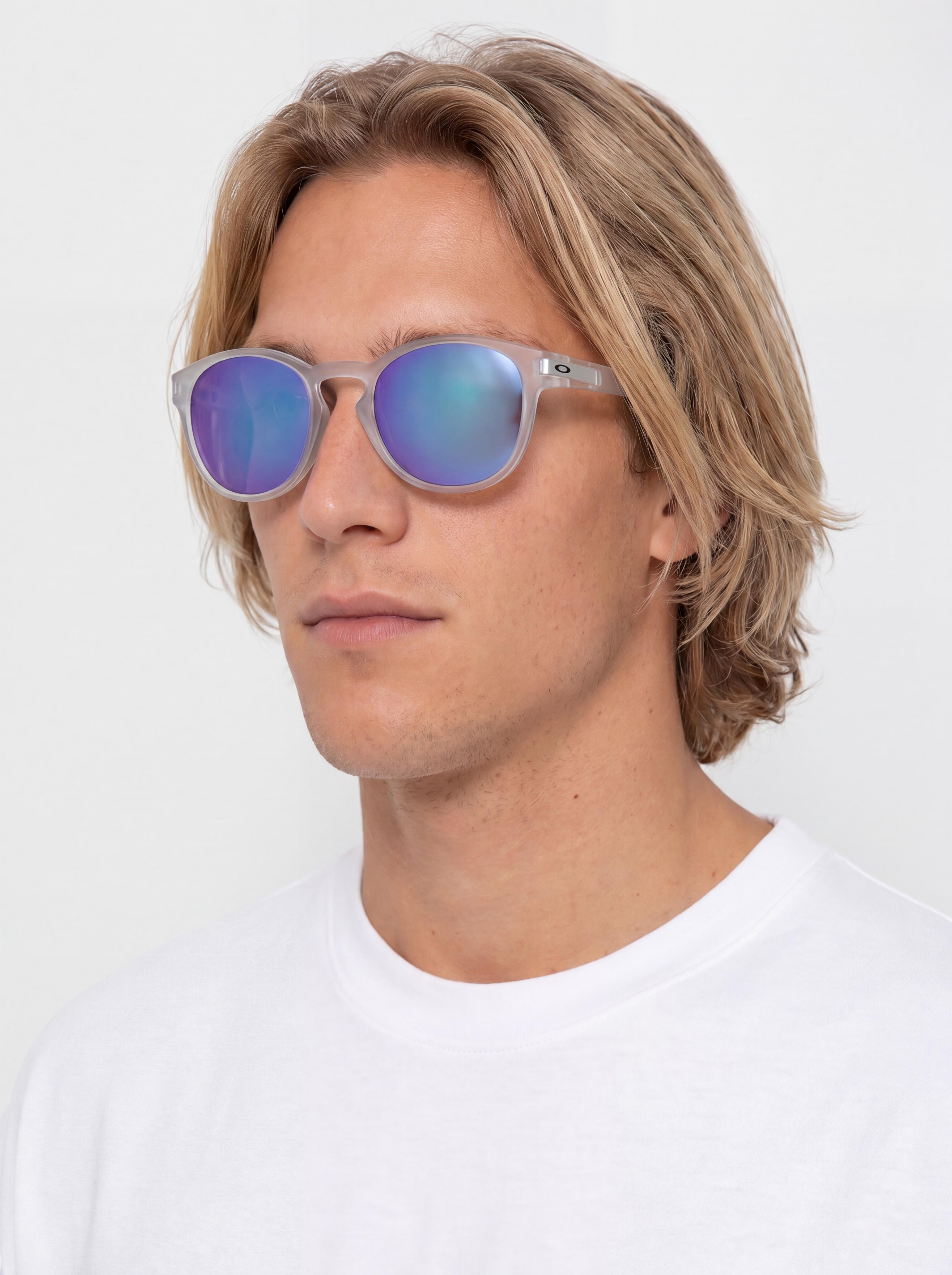 Ochelari de soare Oakley Latch (matte clear/prizm sapphire polarized)