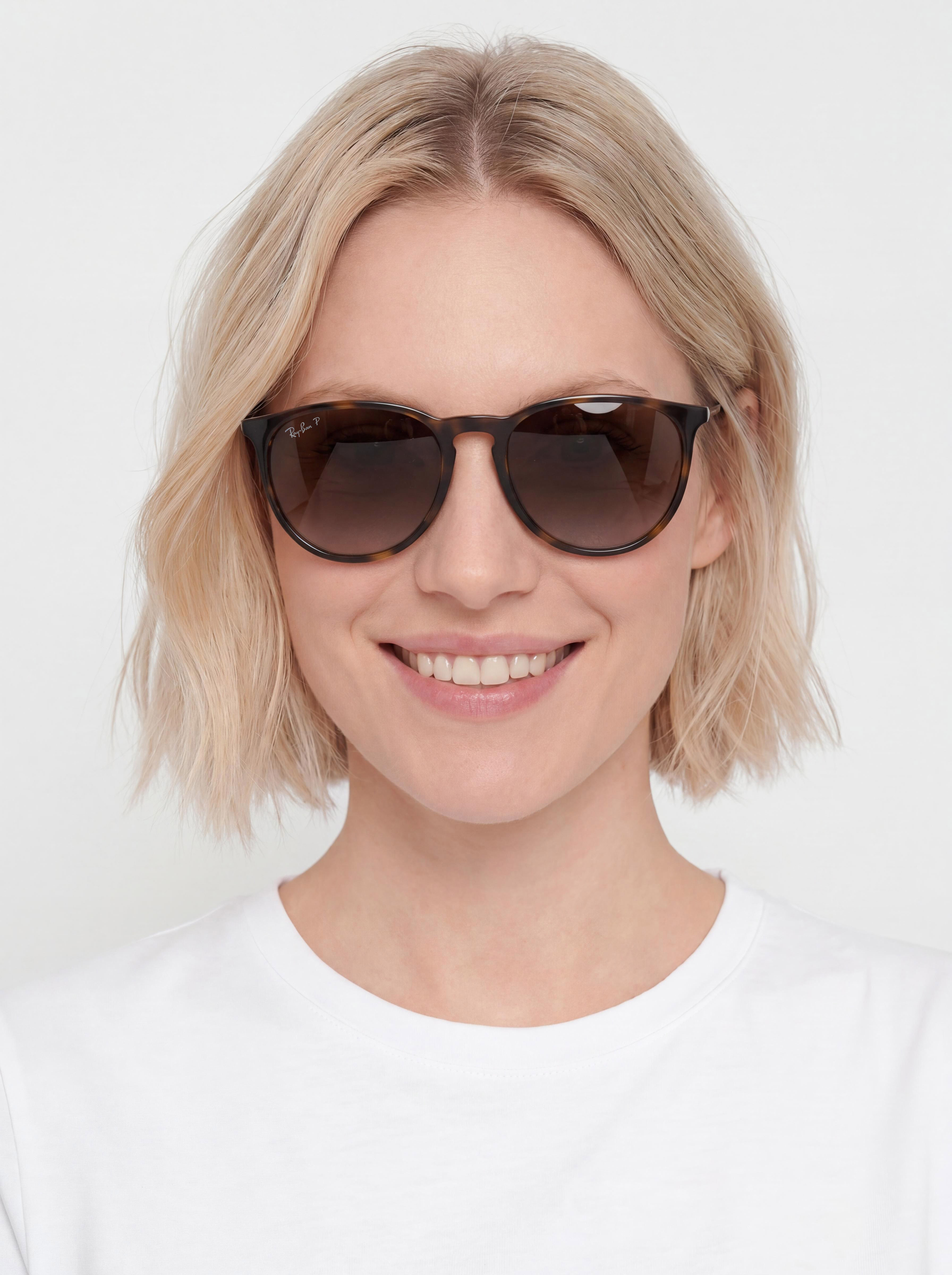 Ochelari de soare Ray-Ban Erika Classic (polerowany jasna havana/brązowe z polaryzacją)