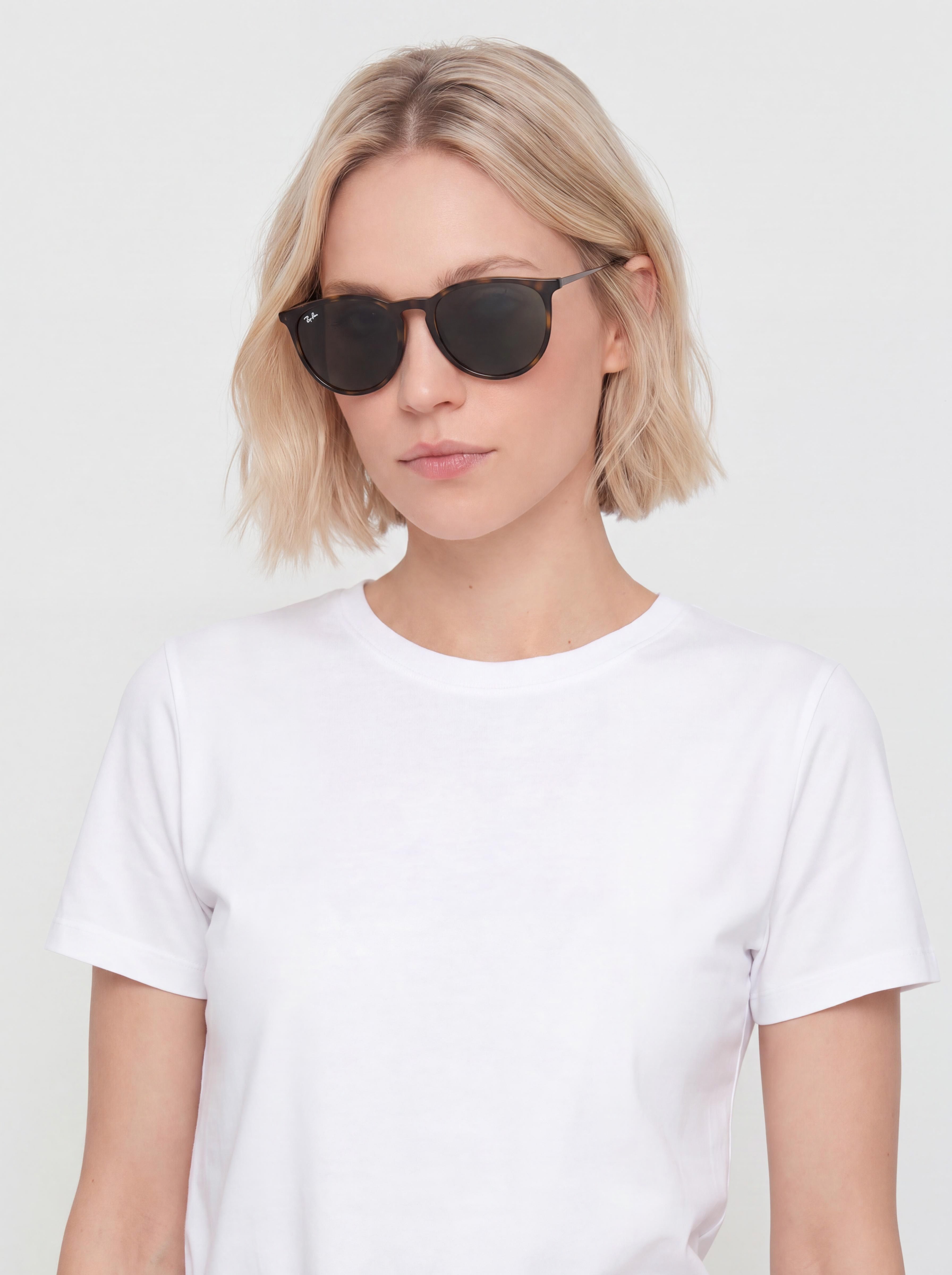 Ochelari de soare Ray-Ban Erika Classic (polerowany jasna havana/zielone g-15)
