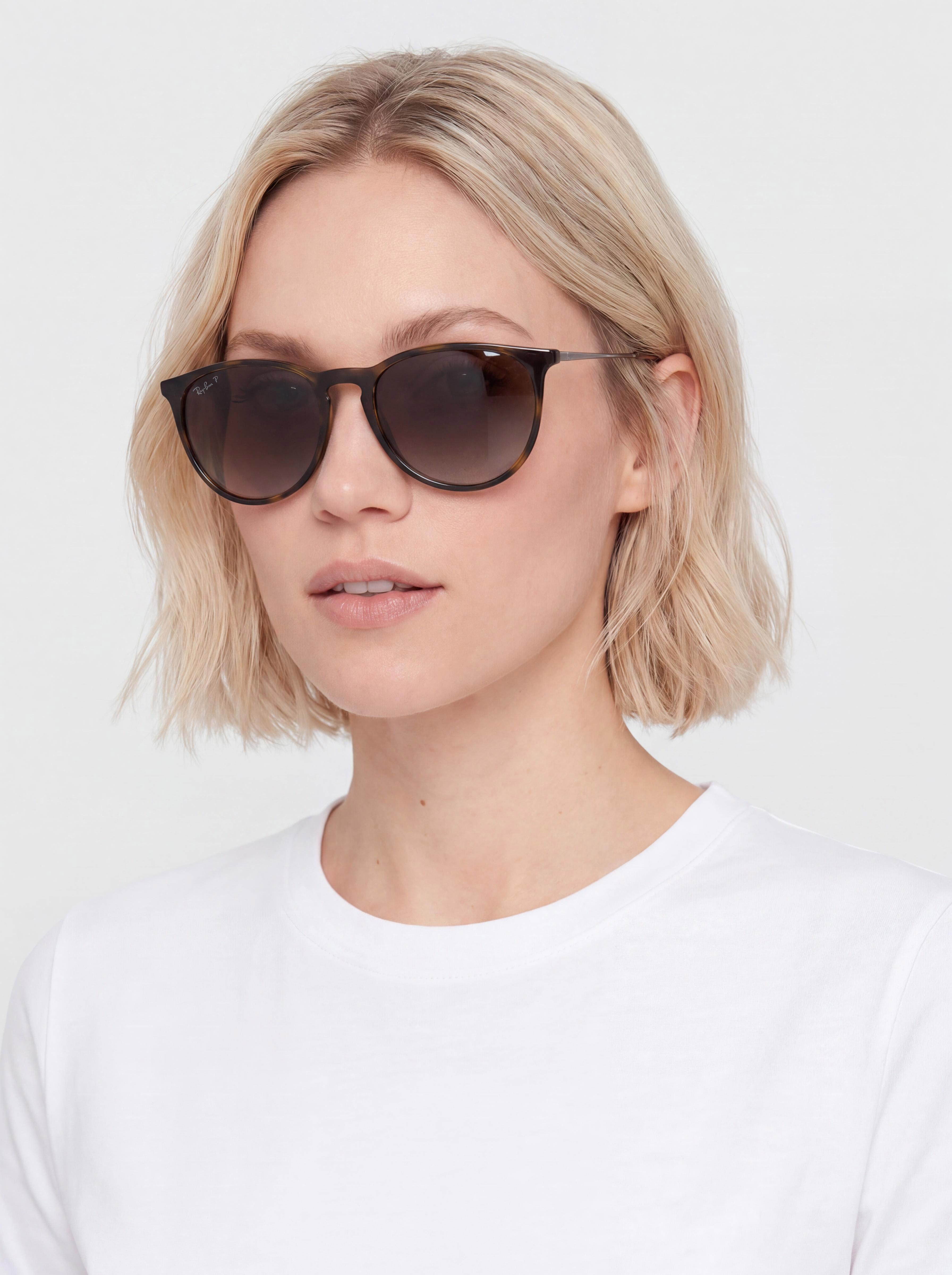 Ochelari de soare Ray-Ban Erika Classic (polerowany jasna havana/brązowe z polaryzacją)