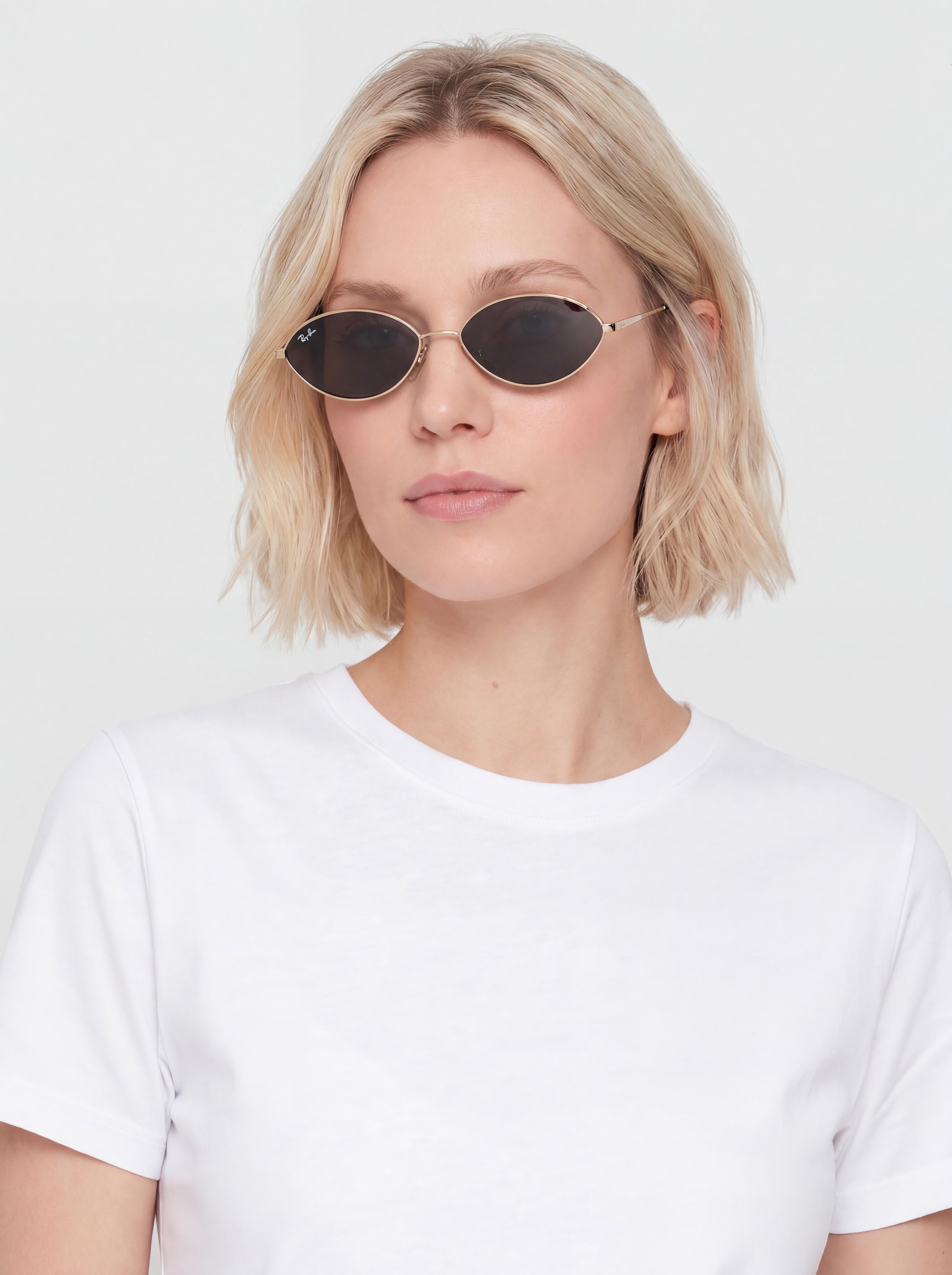 Ochelari de soare Ray-Ban Kai (polerowany jasne złoto/ciemnoszary)