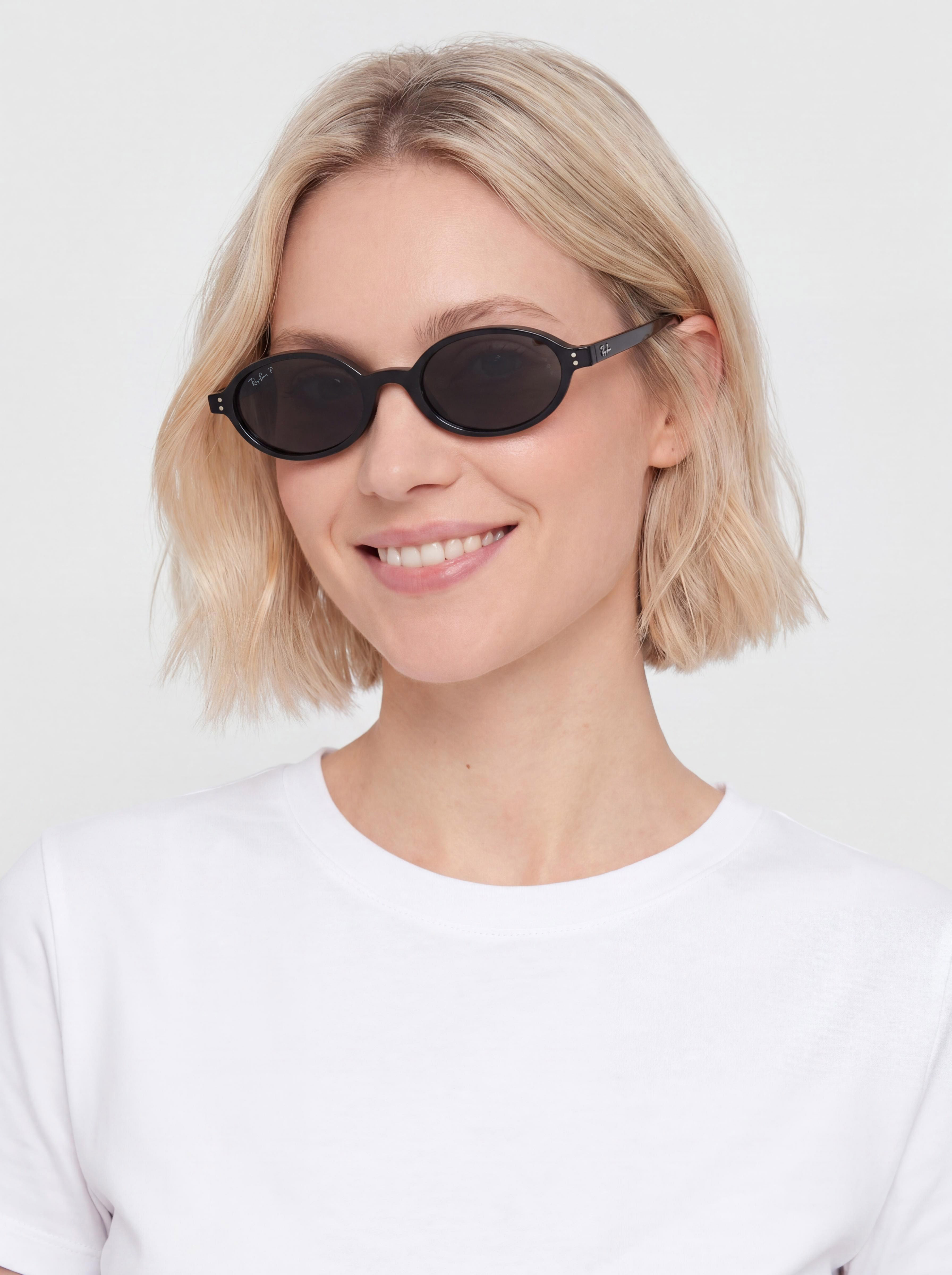 Ochelari de soare Ray-Ban Khal (polerowany black/polaryzacyjne ciemnogrey)