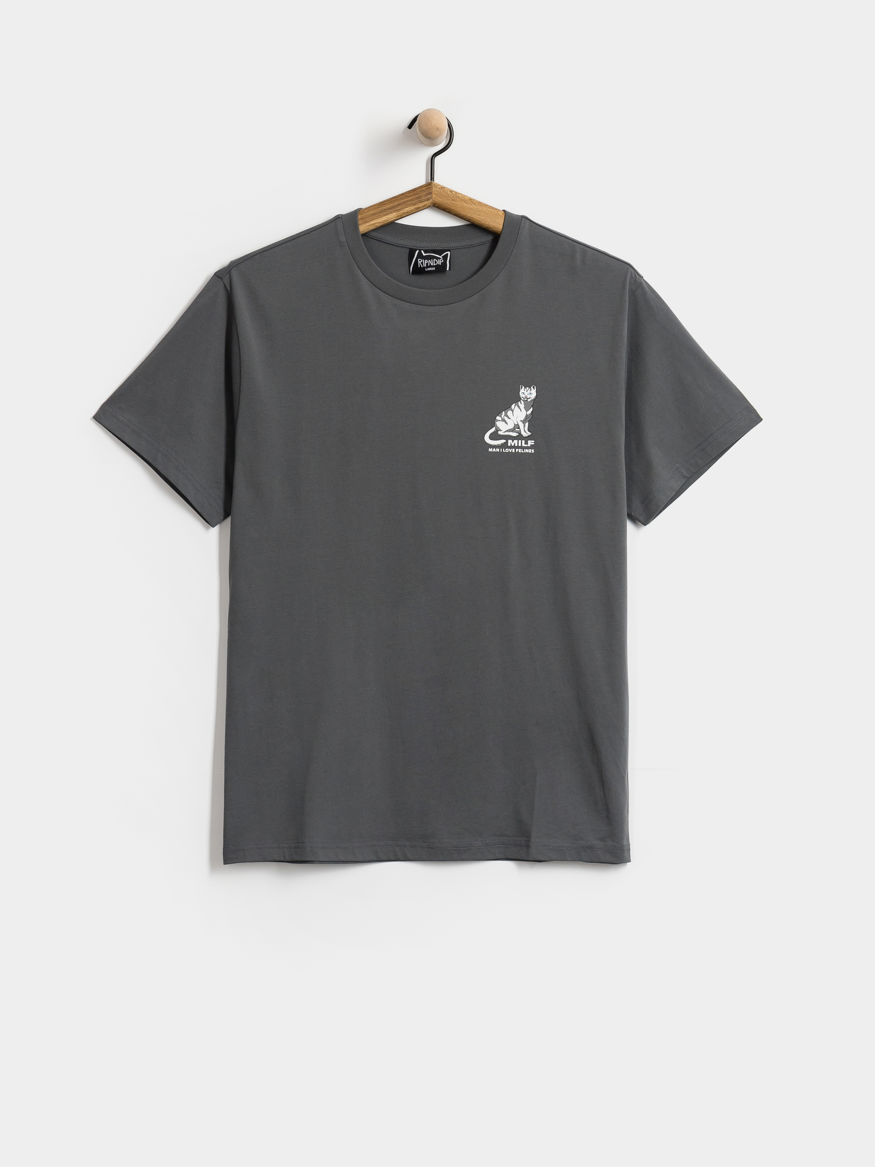 Tricou RipNDip Man I Love Felines (charcoal)