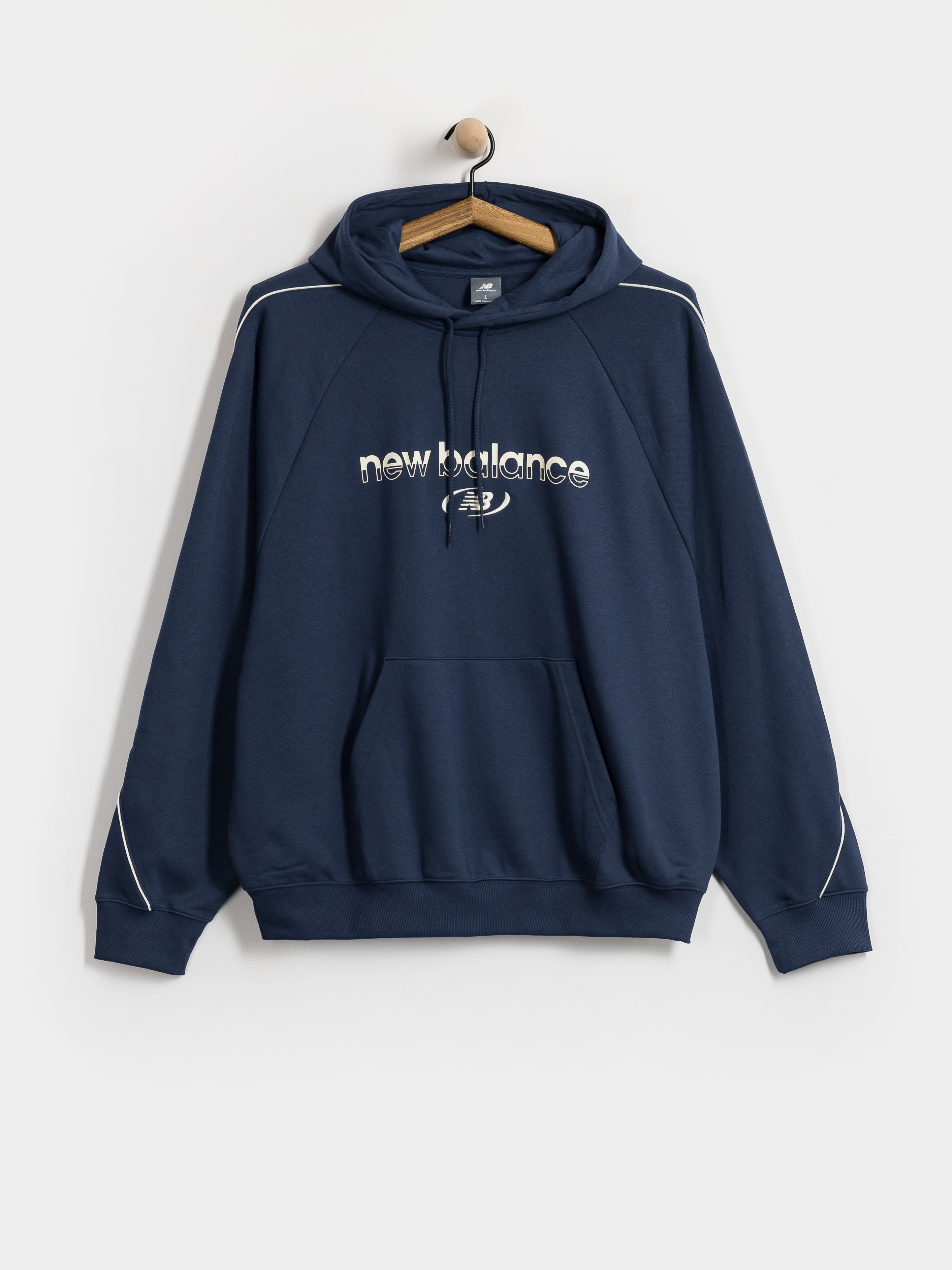 Hanorac cu glugă New Balance Trackside French Terry HD (navy)