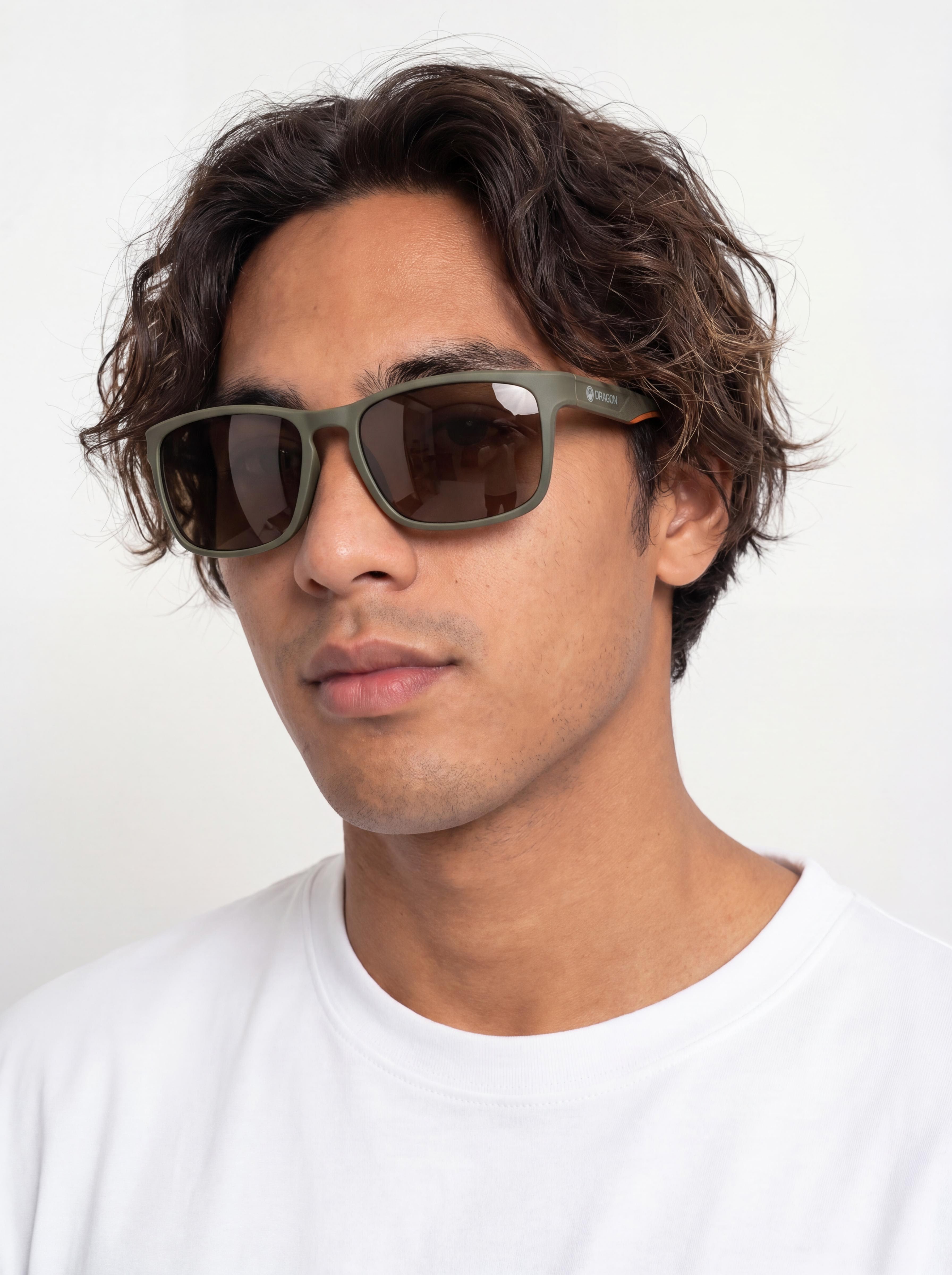 Ochelari de soare Dragon Blaise (matte olive/lumalens brown)