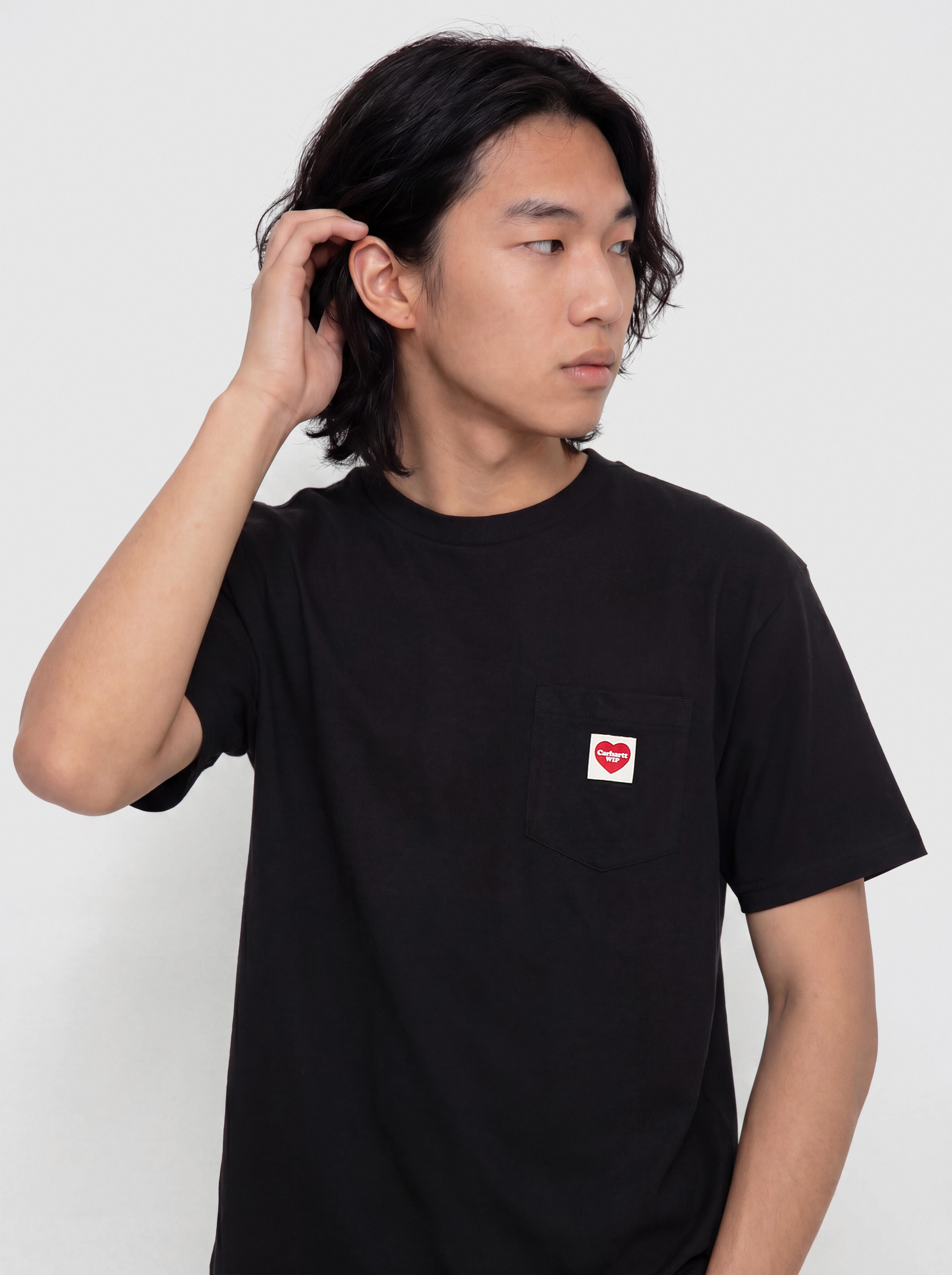Tricou Carhartt WIP Pocket Heart (black/red)