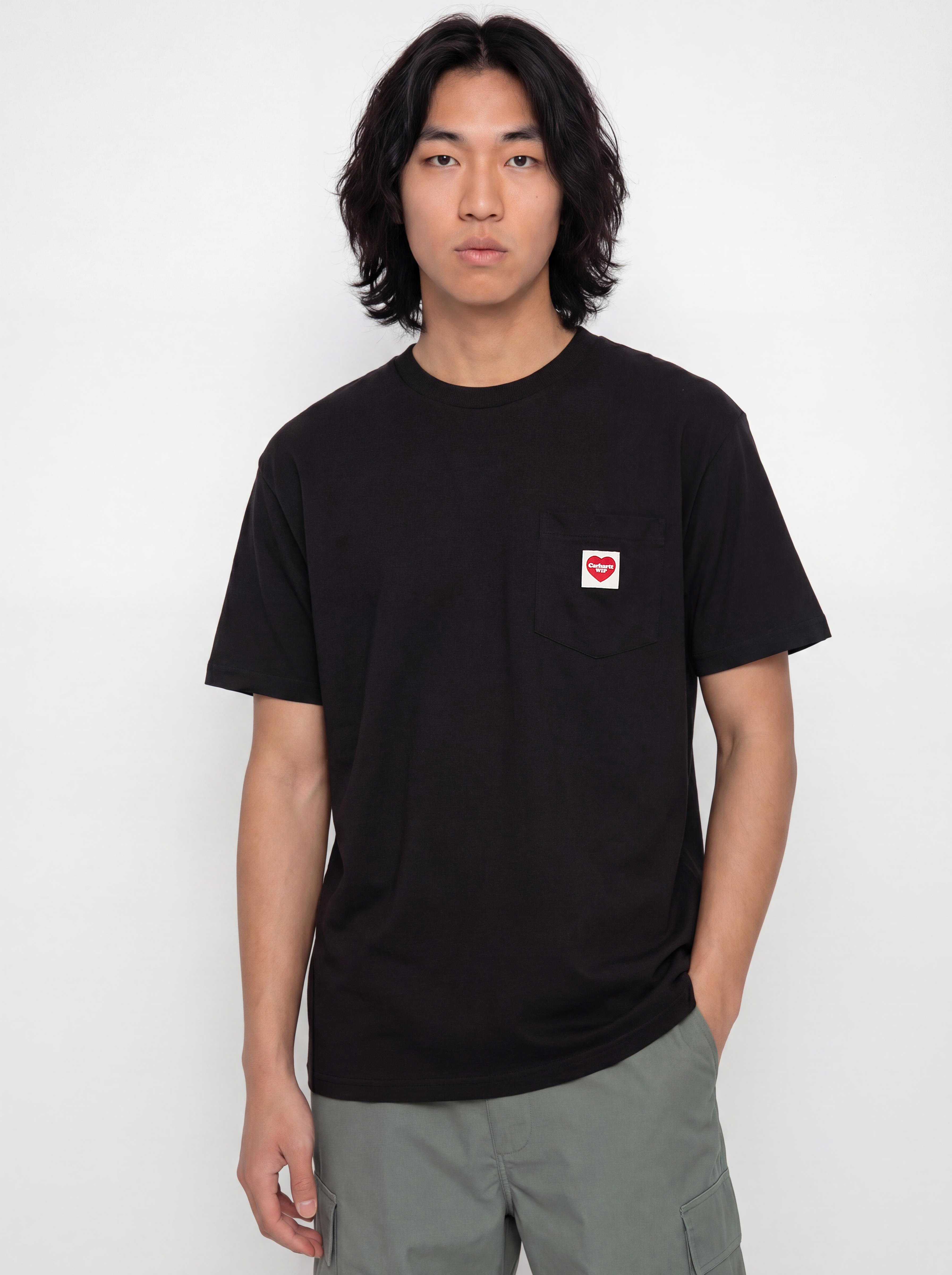 Tricou Carhartt WIP Pocket Heart (black/red)