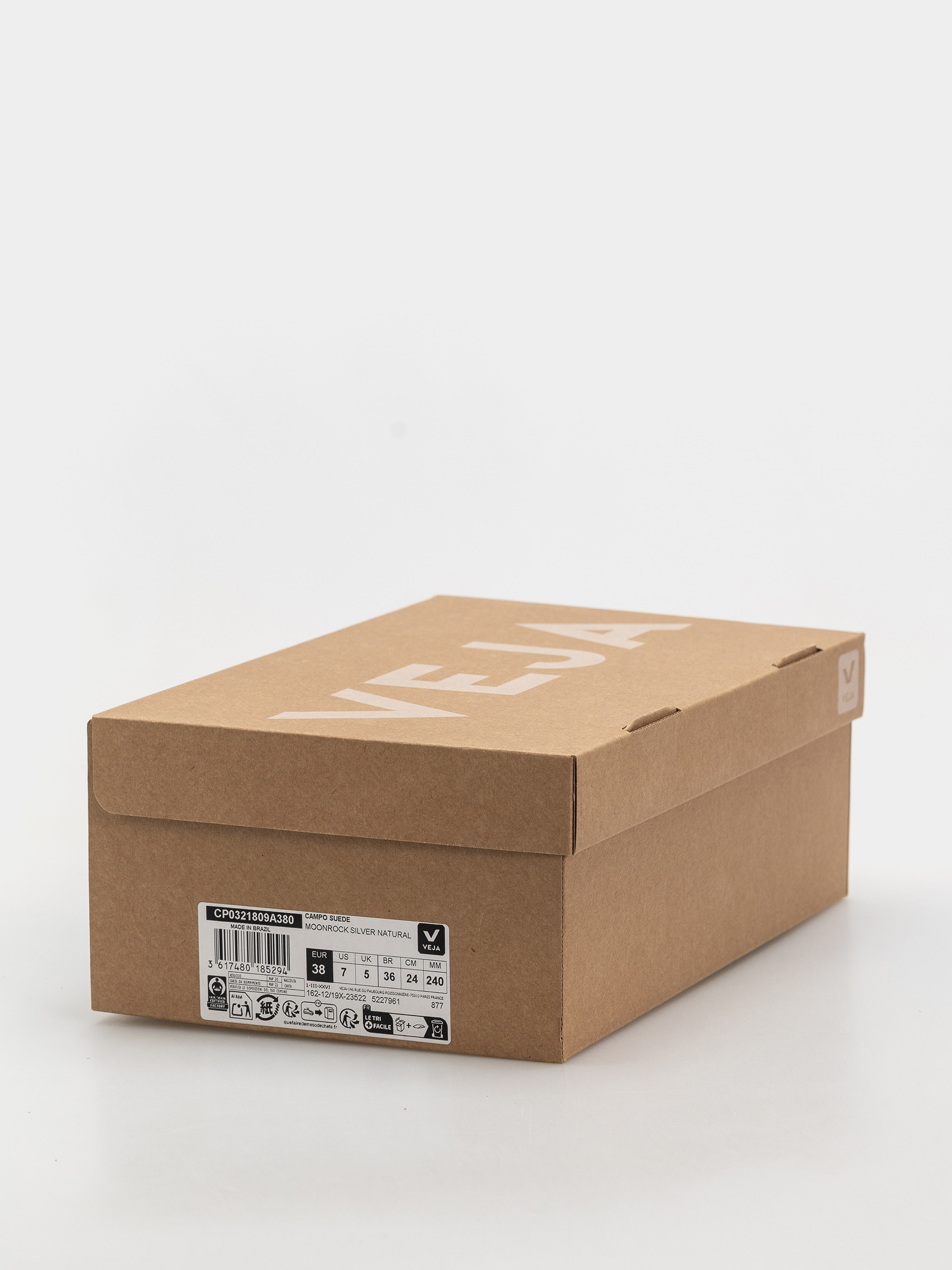 Pantofi Veja Campo Wmn (moonrock silver natural)