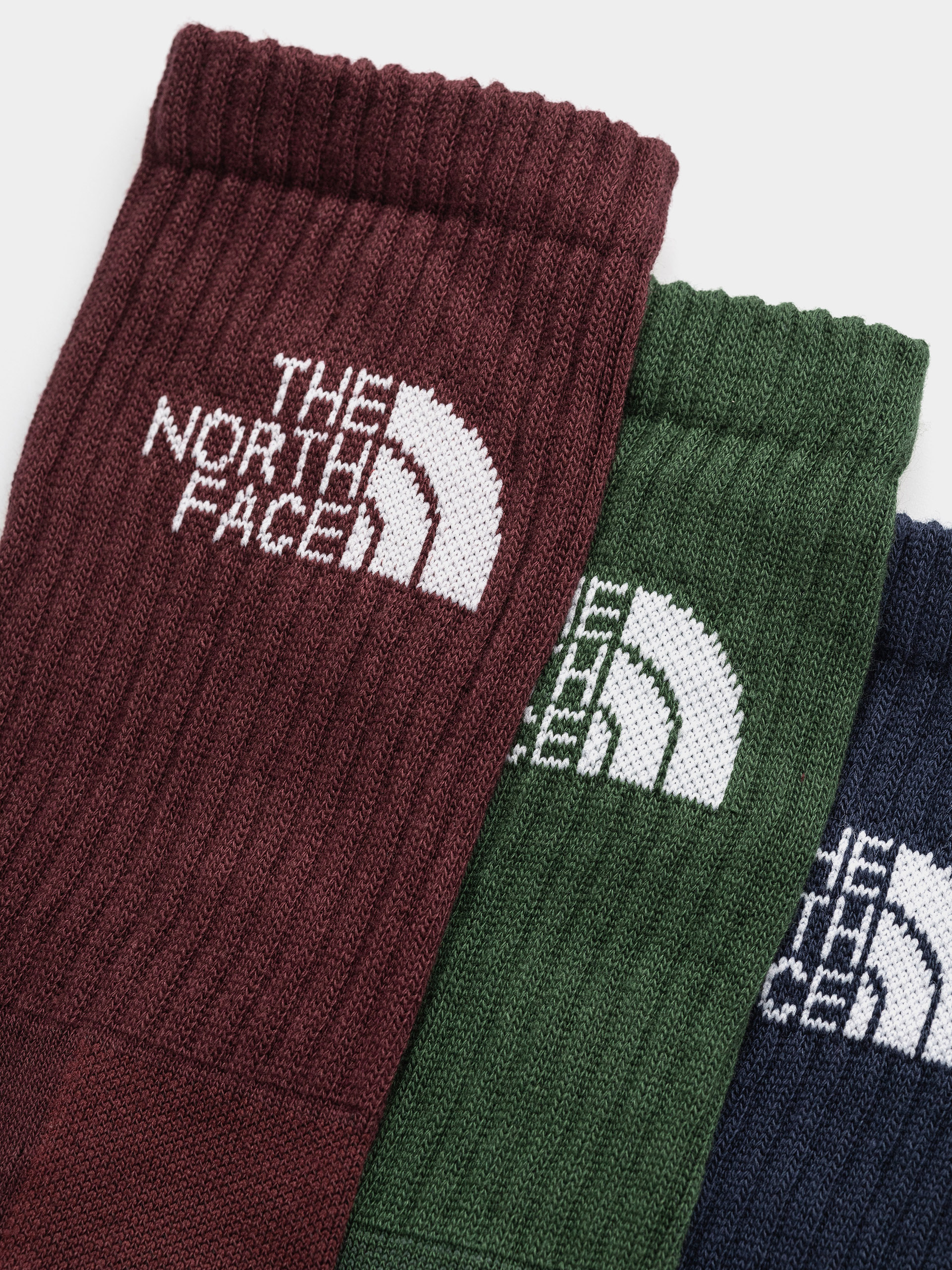 Șosete The North Face Everyday Standard Crew 3P (bottle green/deep burgu)