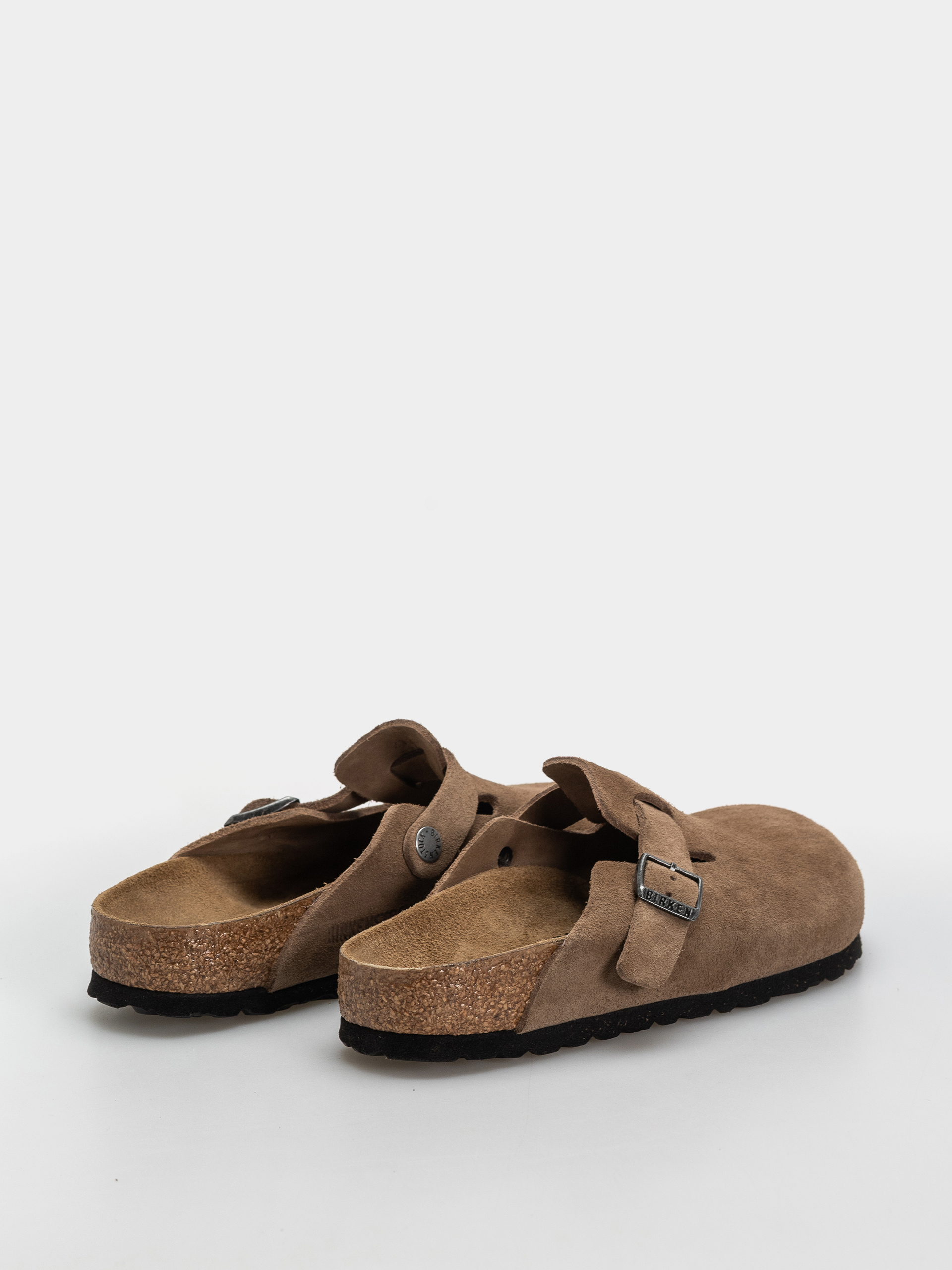 Șlapi Birkenstock Boston Suede Leather Narrow (dark tea)