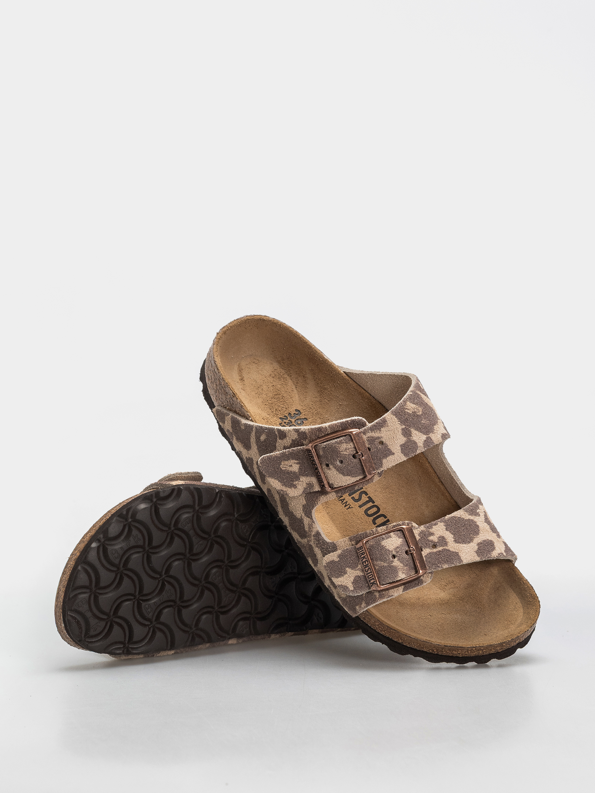 Șlapi Birkenstock Arizona Suede Leather Narrow (leo sandcastle)