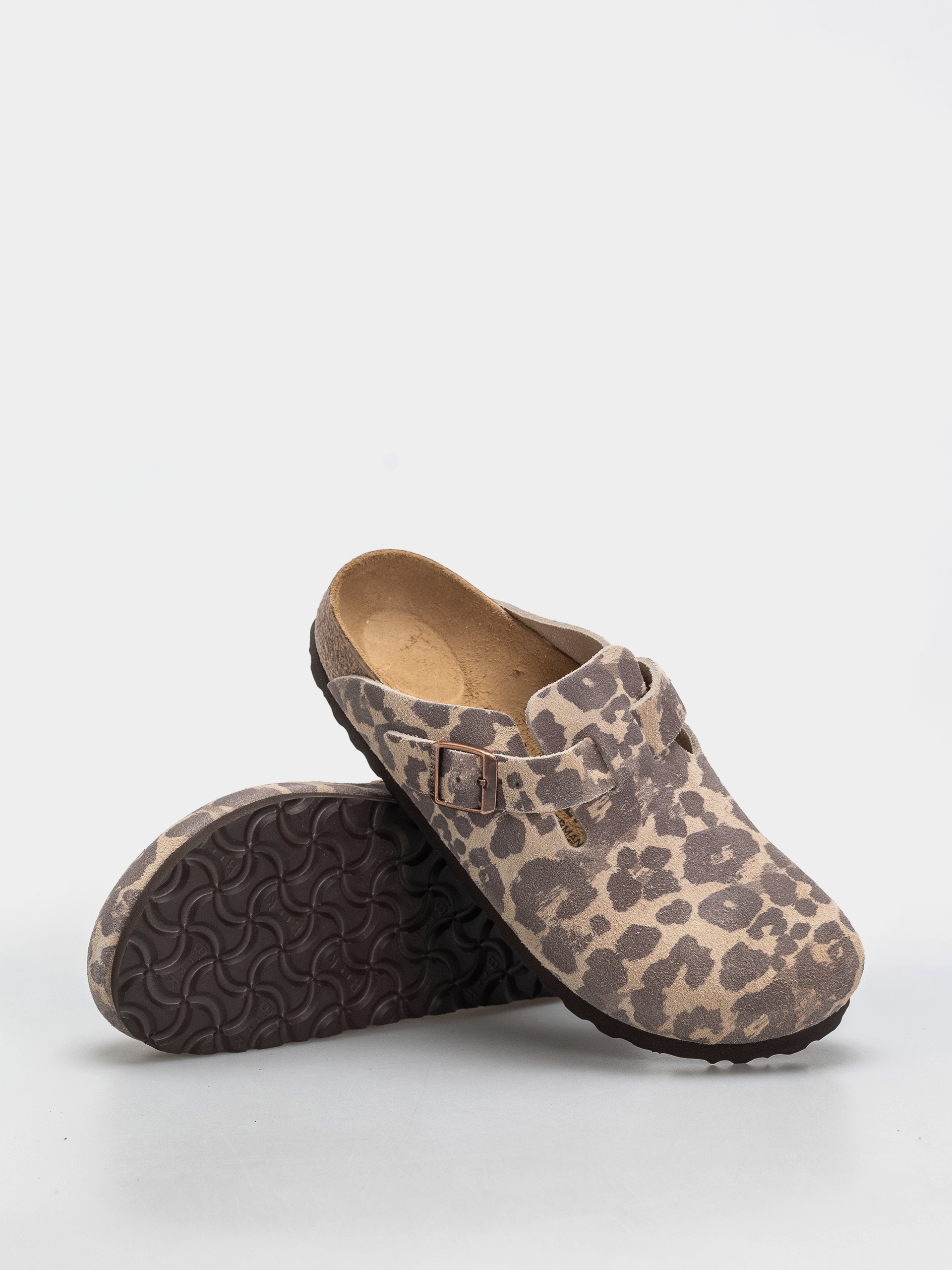 Șlapi Birkenstock Boston Suede Leather Narrow (leo sandcastle)