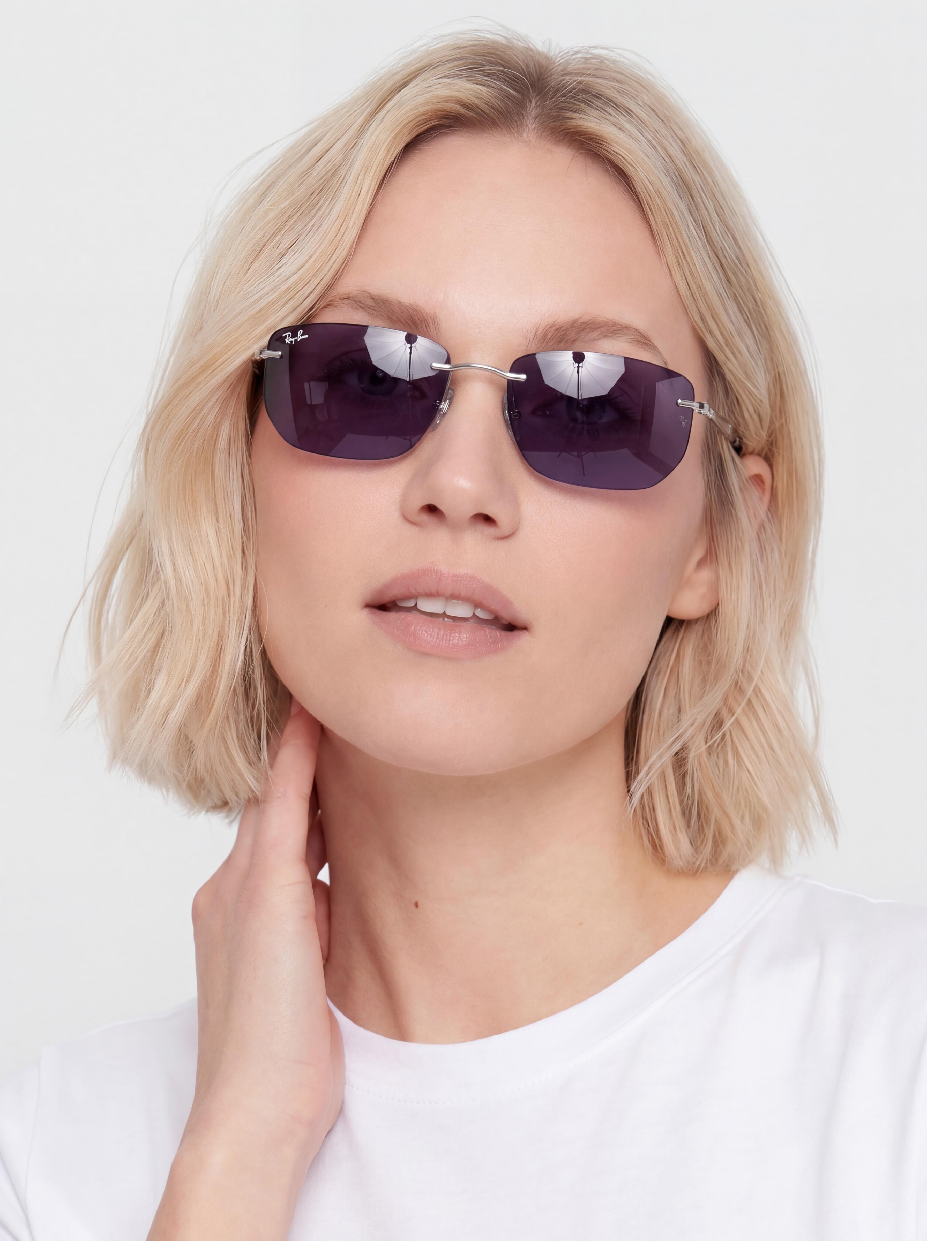 Ochelari de soare Ray-Ban Rb3768 Transitions Color Touch (polerowany srebrny/ametyst transitions)