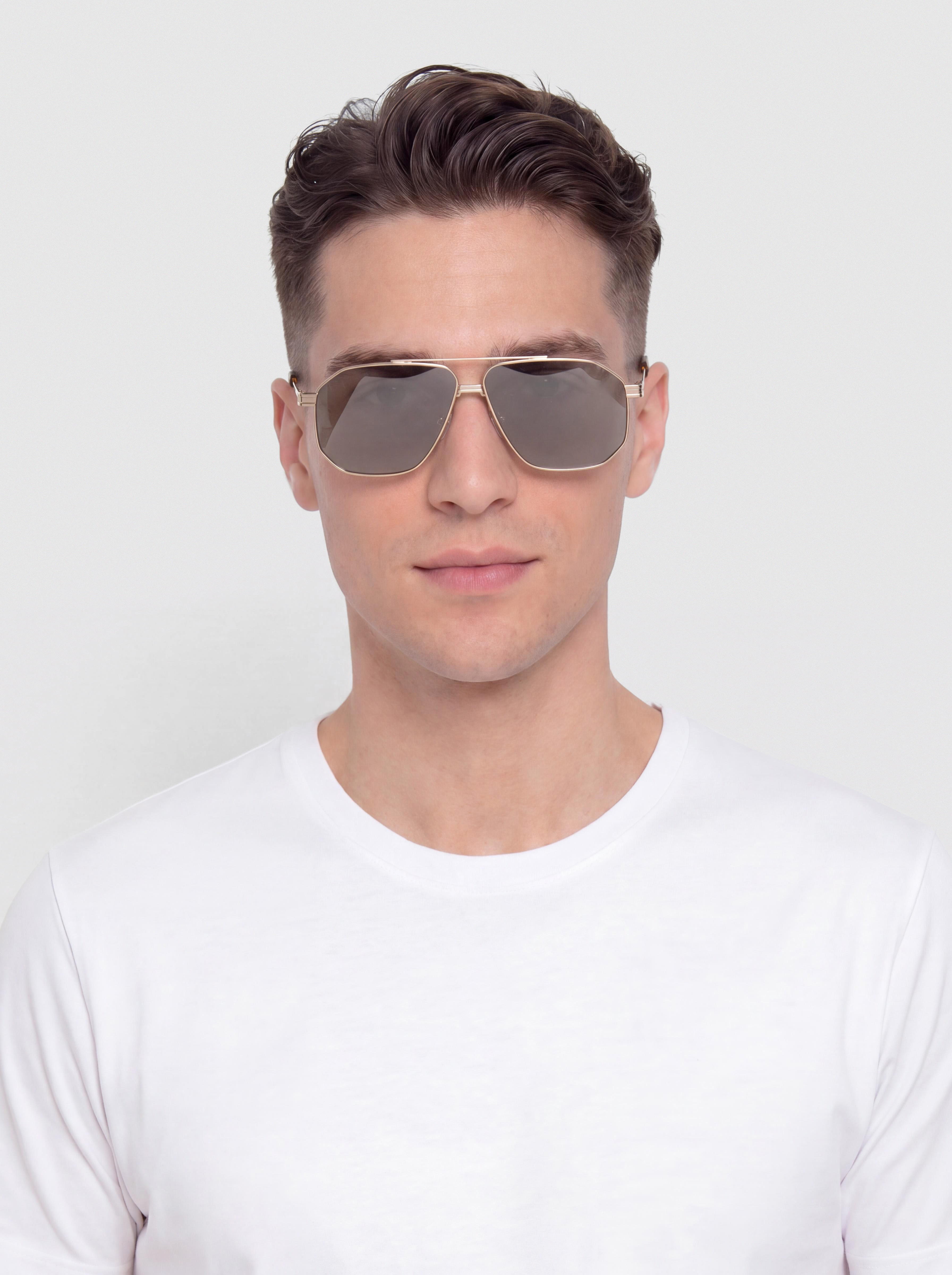 Ochelari de soare Komono Ronny (white gold giraffe)