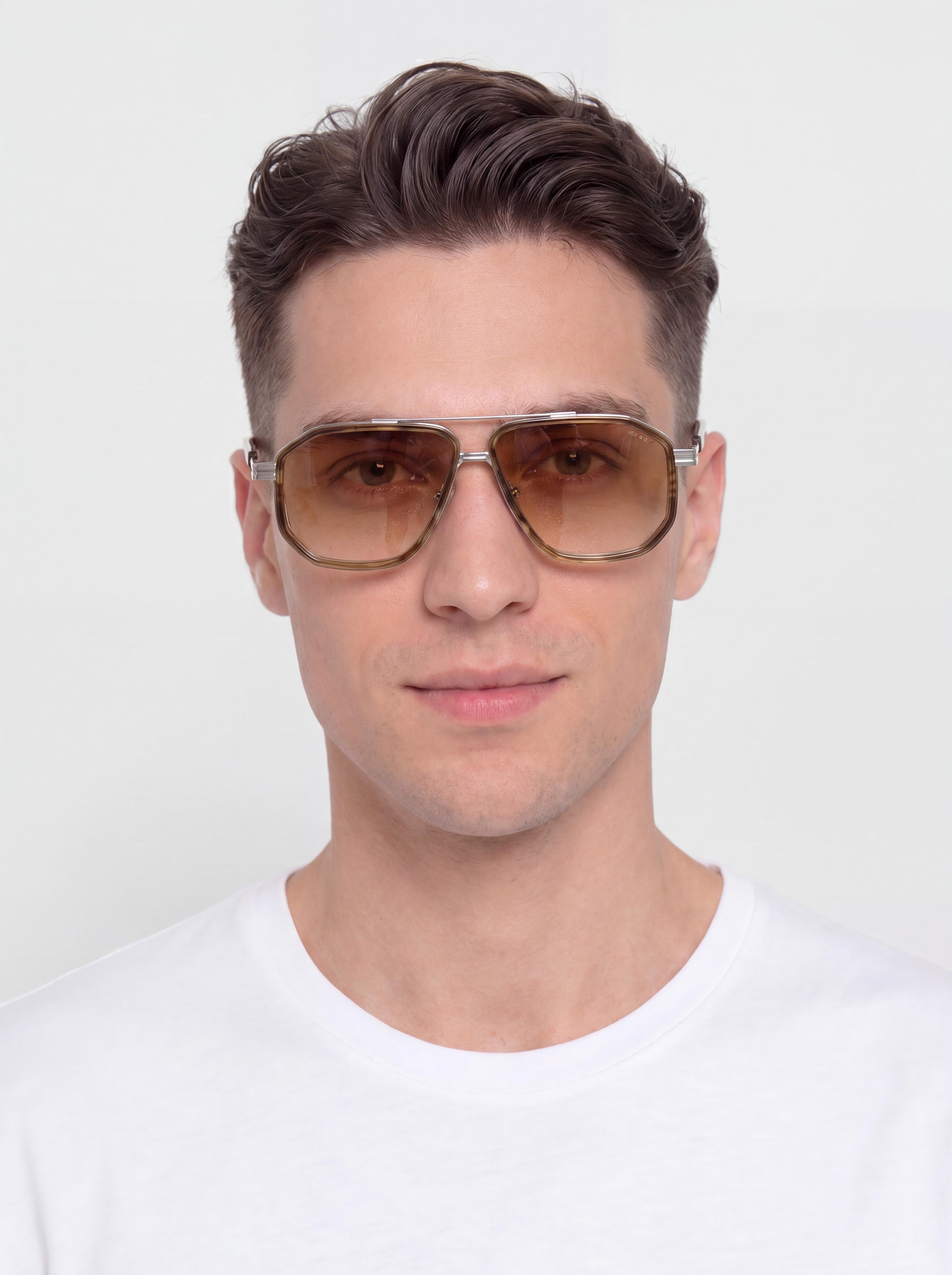 Ochelari de soare Komono Ronny (silver golden nectar)