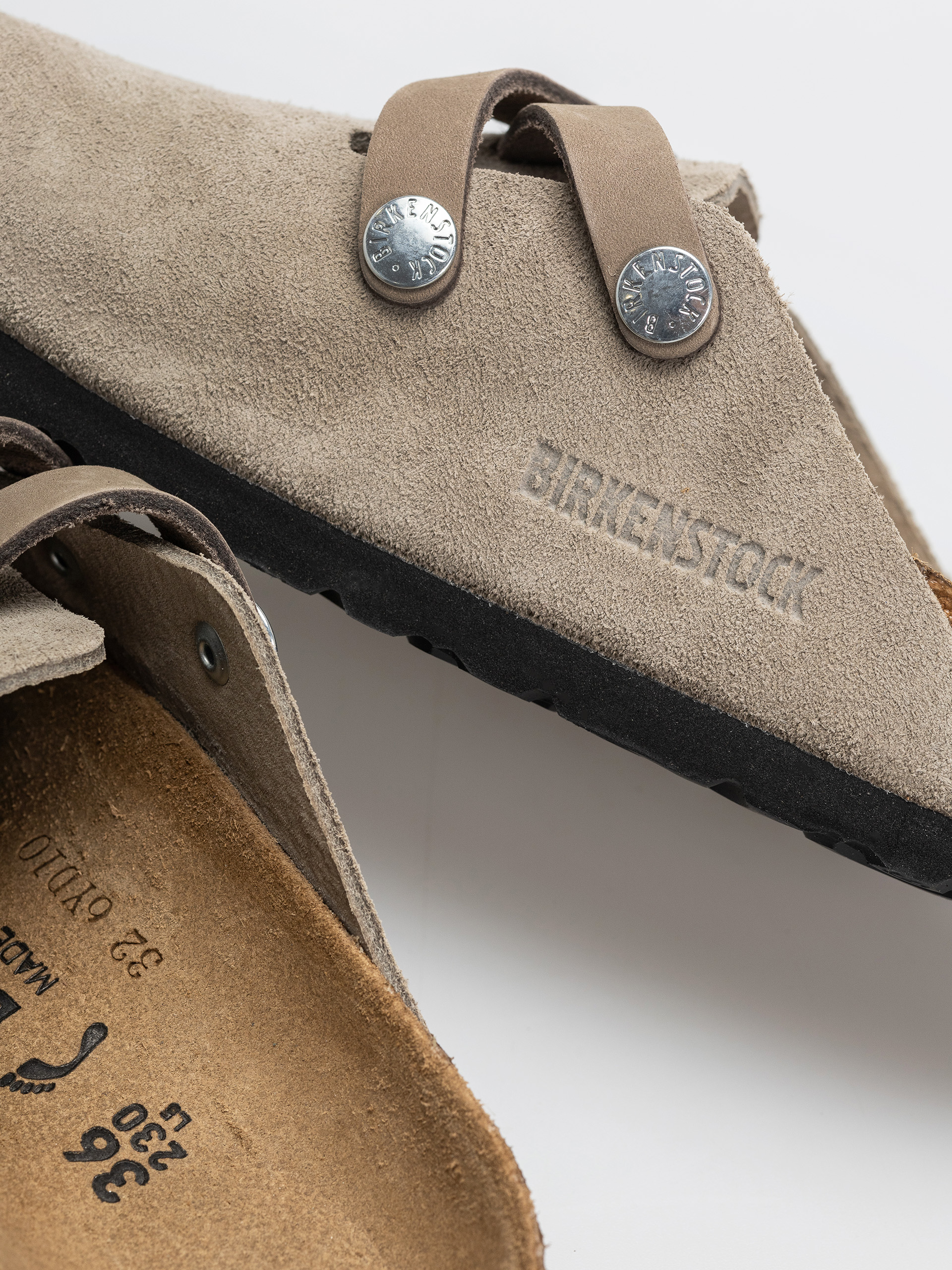 Șlapi Birkenstock Blair Suede Leather Narrow Wmn (taupe)