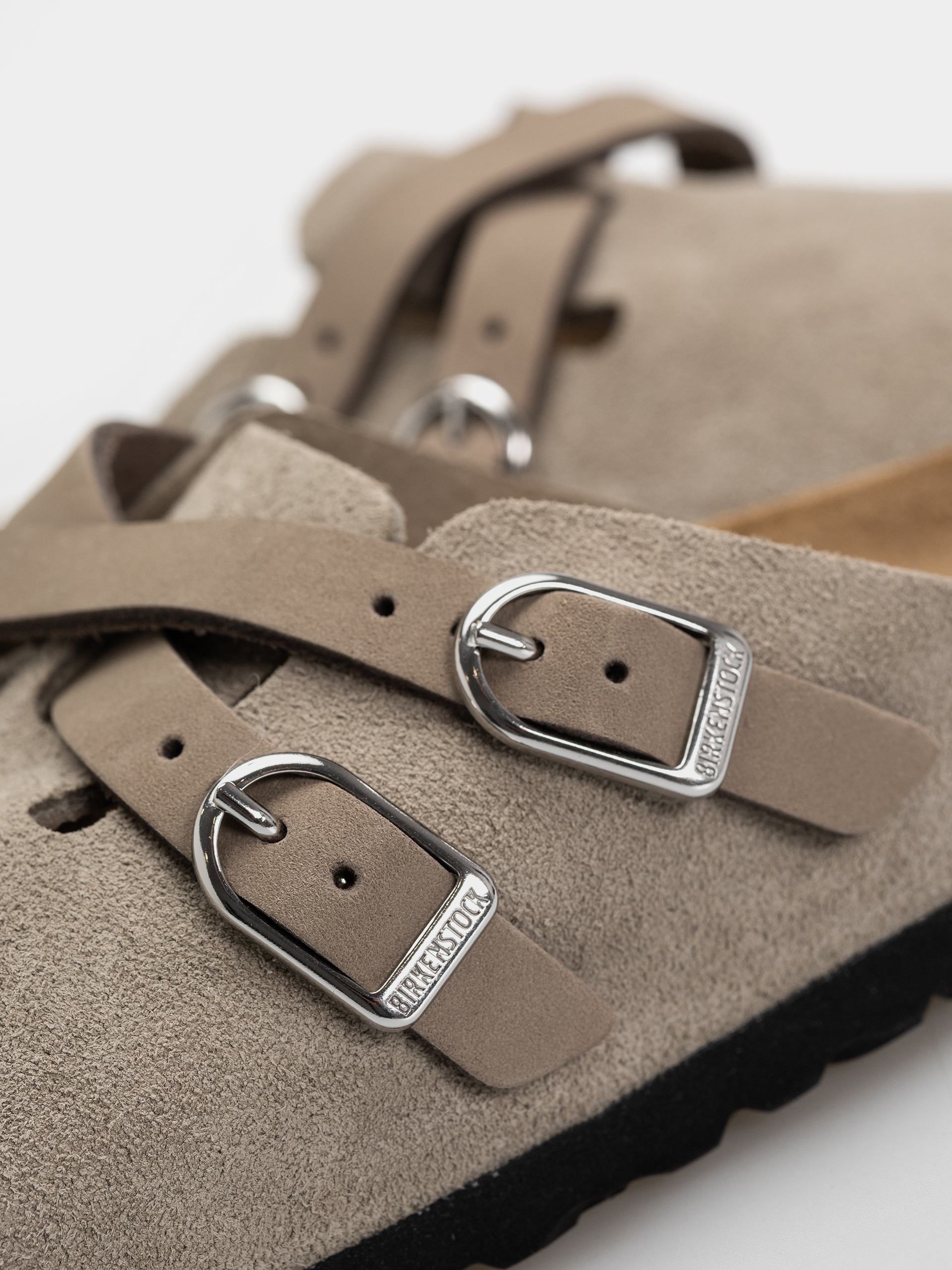 Șlapi Birkenstock Blair Suede Leather Narrow Wmn (taupe)
