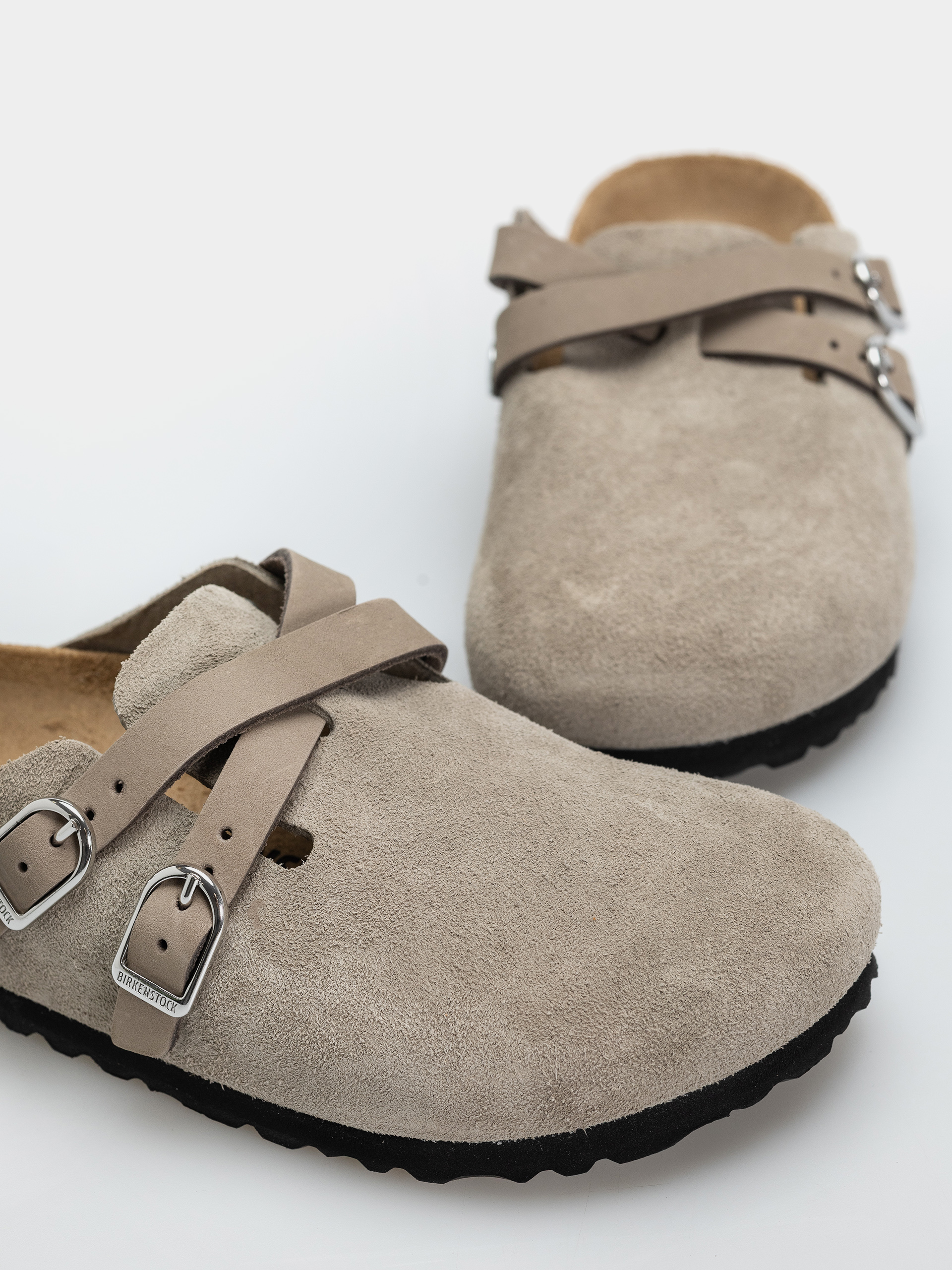 Șlapi Birkenstock Blair Suede Leather Narrow Wmn (taupe)