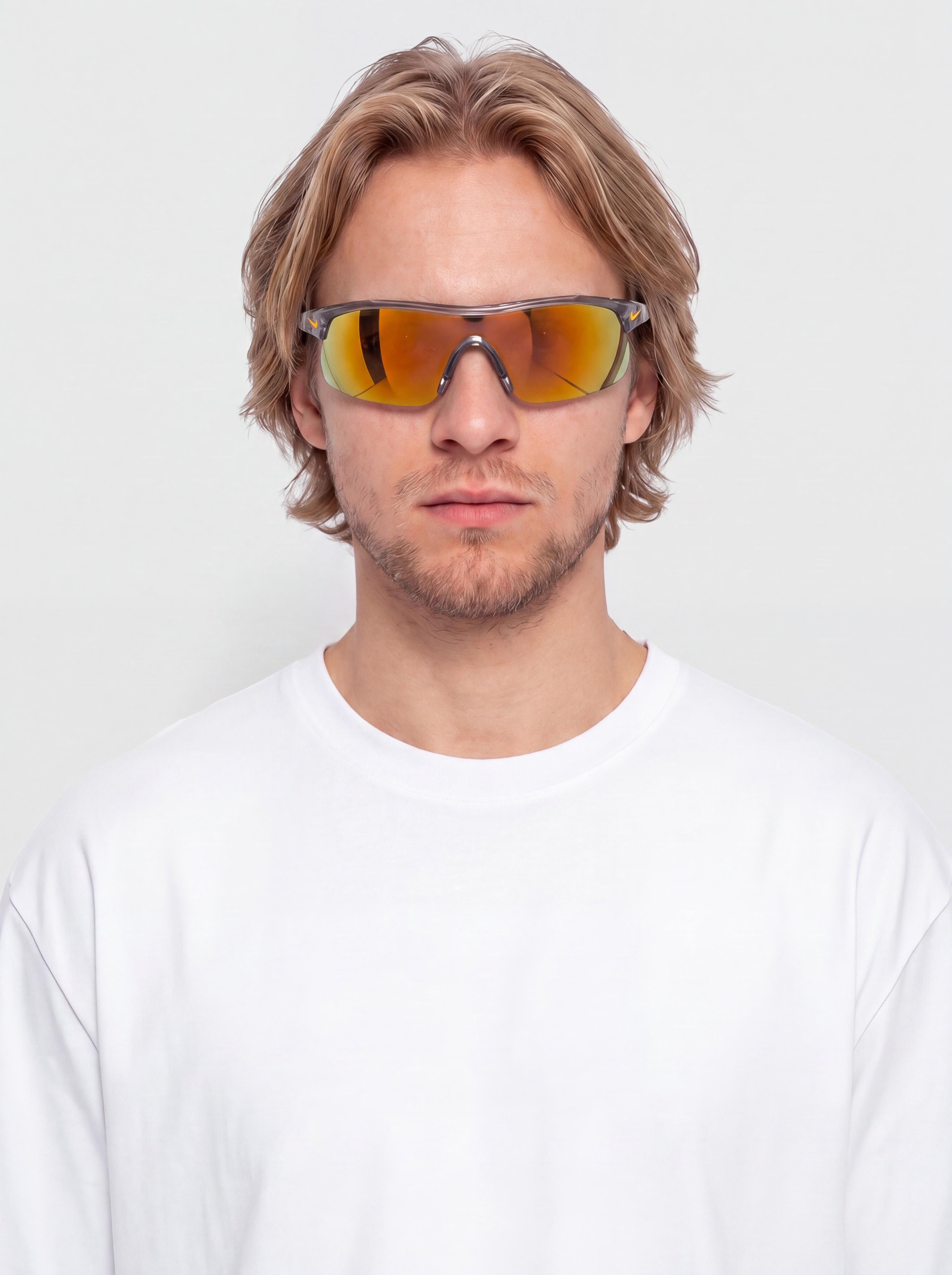 Ochelari de soare Nike Show X1 (shiny wolf grey/orange mirror)