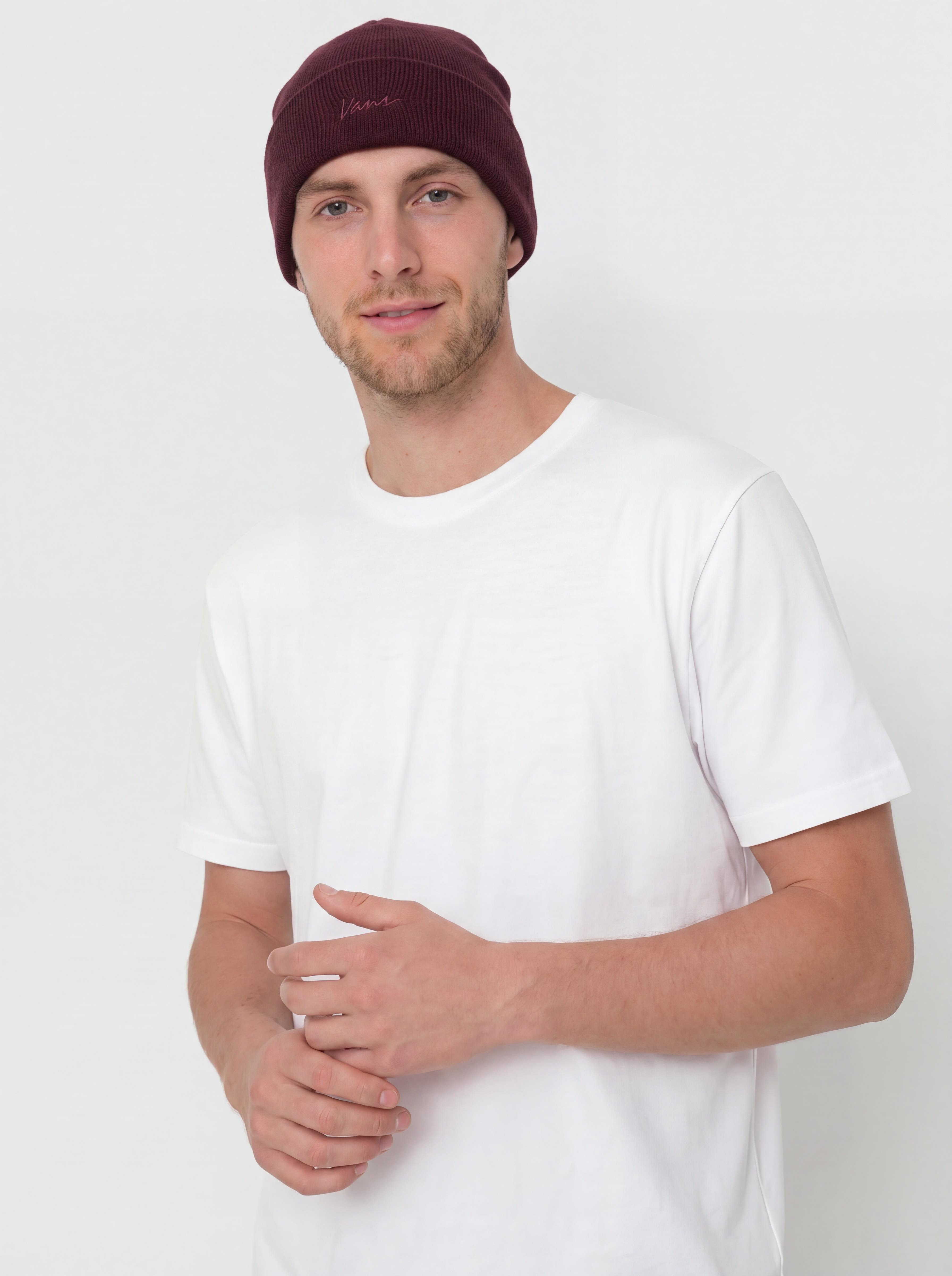 Căciulă Vans Classic Script Tall Cuff (dark port)