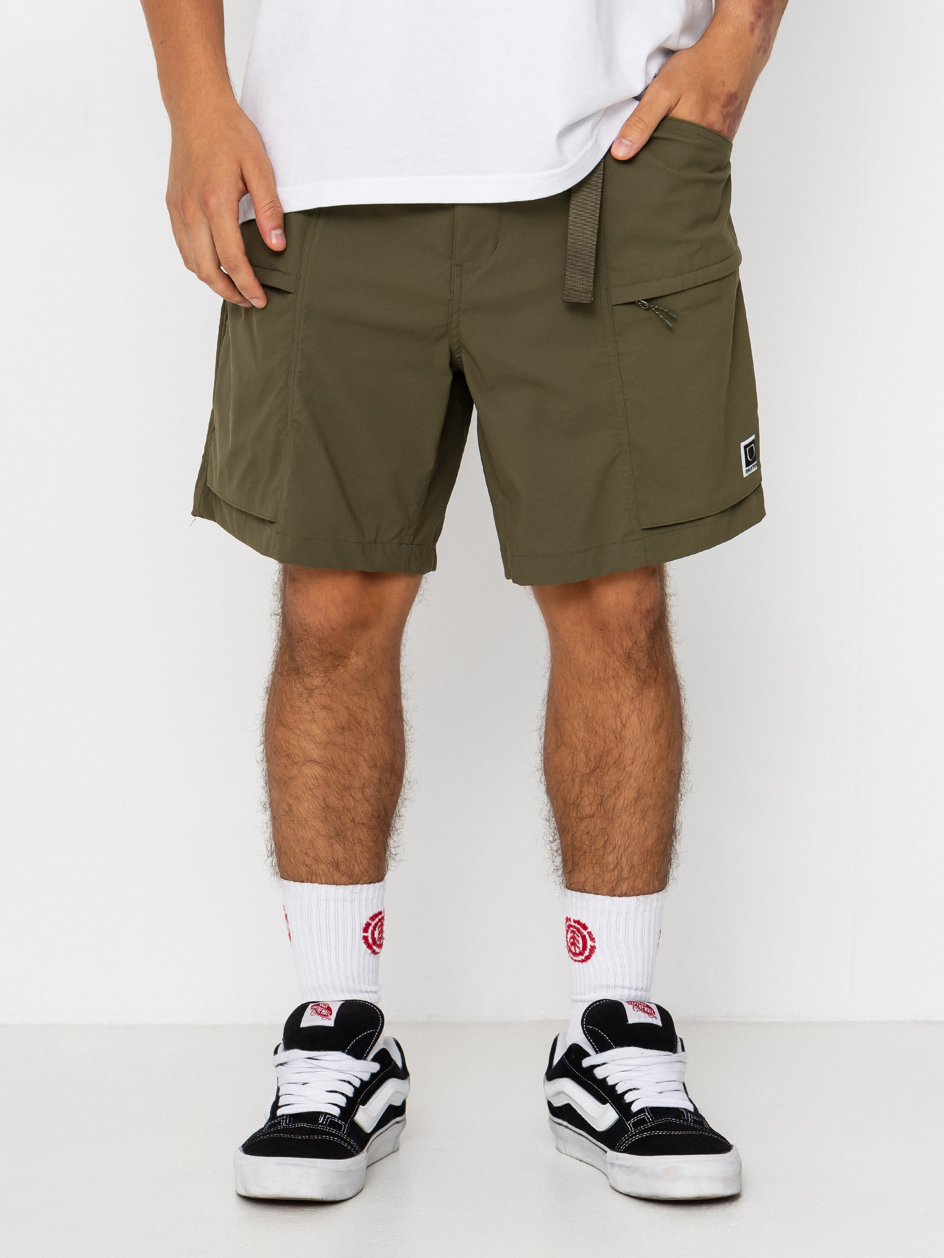 Pantaloni scuru021bi Brixton Journey Utility (dark olive)