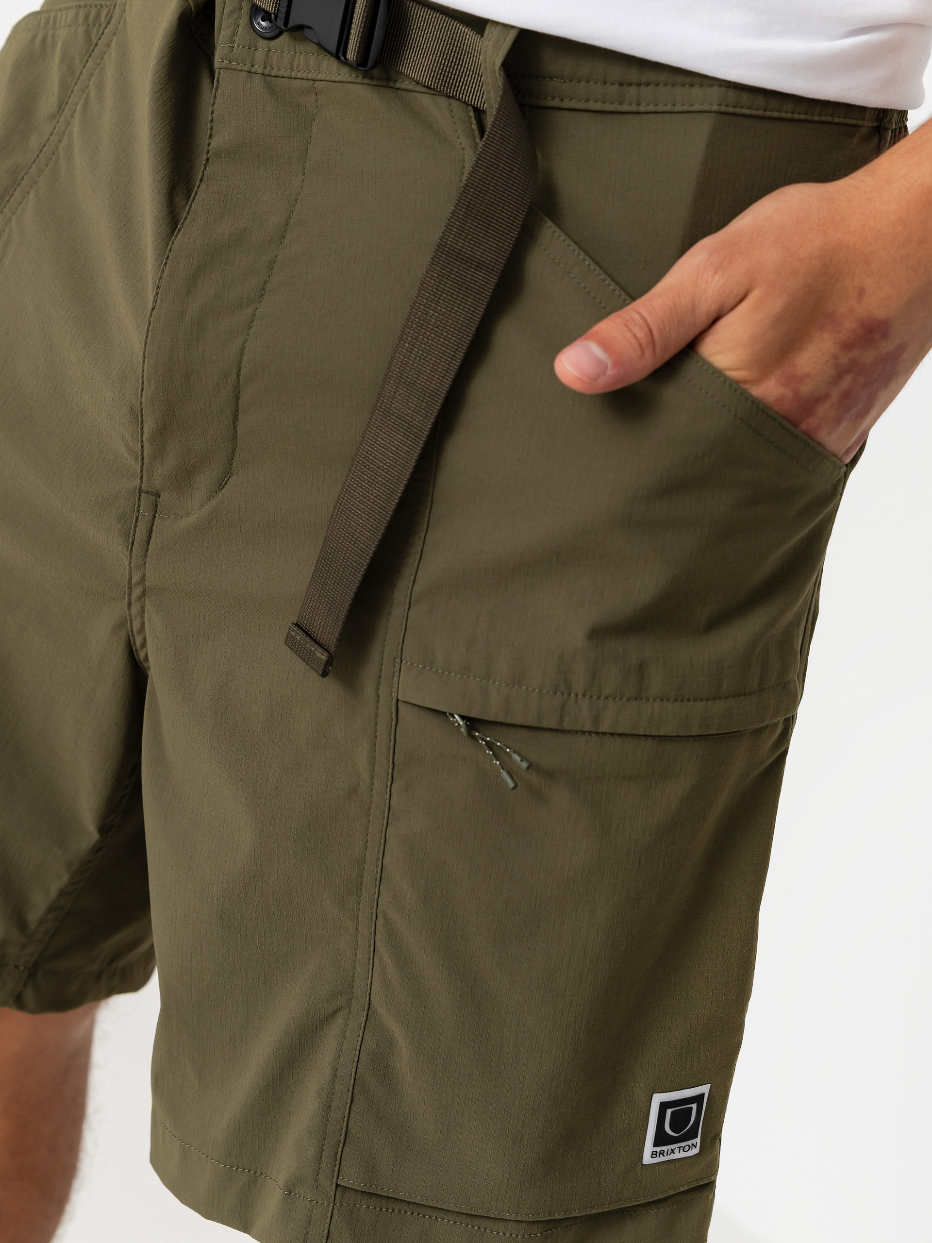Pantaloni scurți Brixton Journey Utility (dark olive)