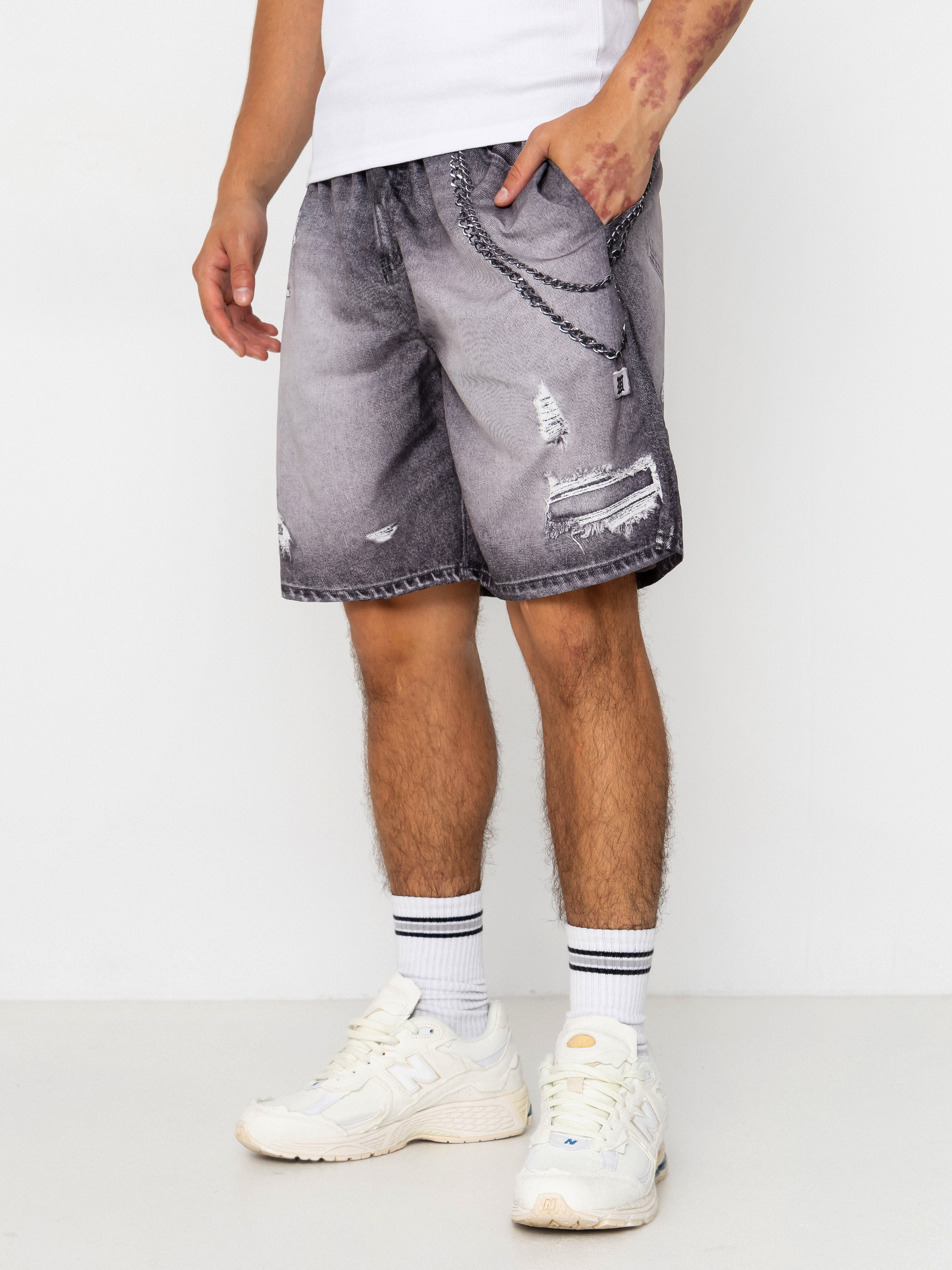Pantaloni scurți Wasted Paris Destroy Trompe L'Oeil Swimsuit (faded black)