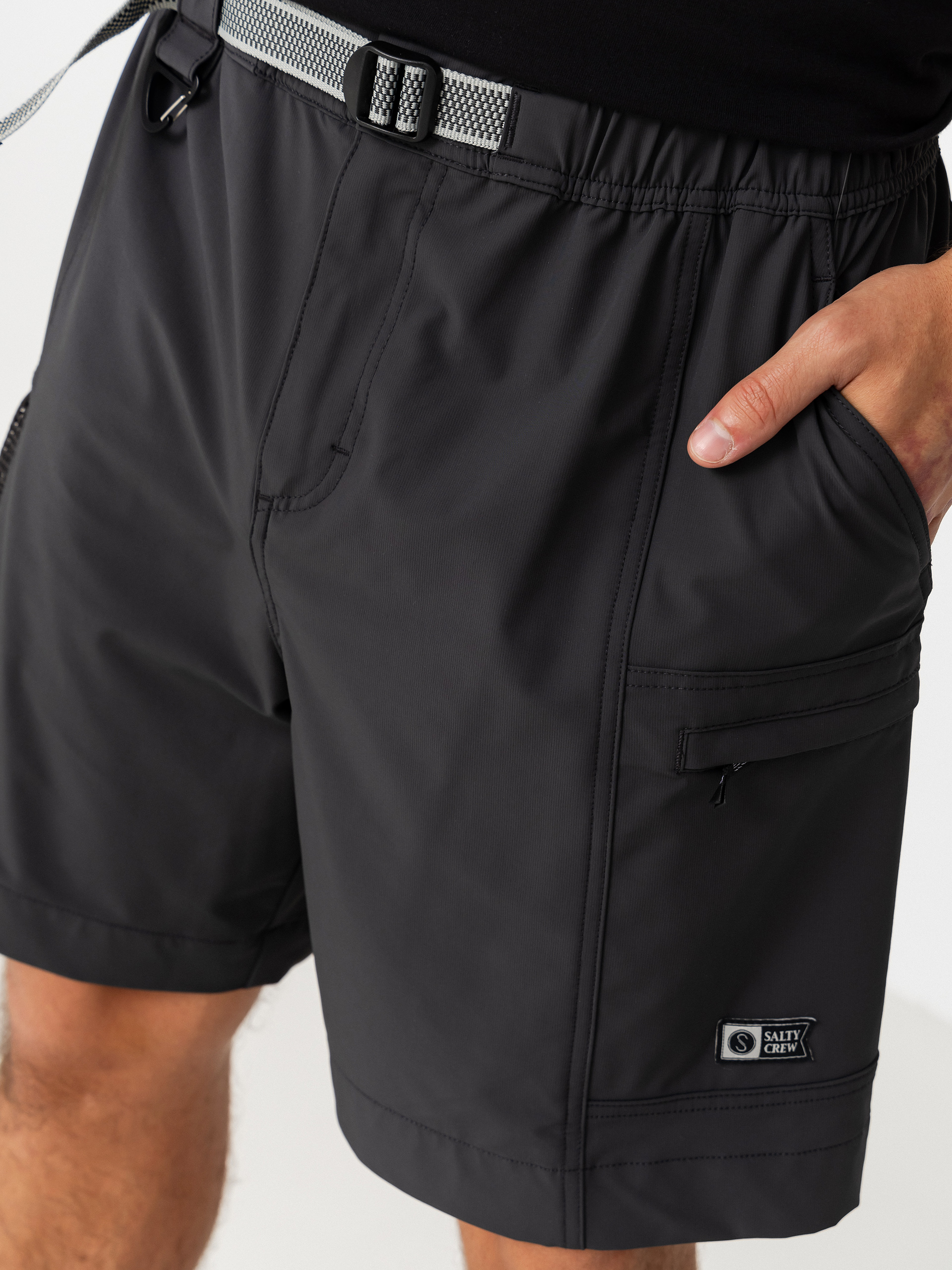 Pantaloni scurți Salty Crew Net Walshort (pirate black)