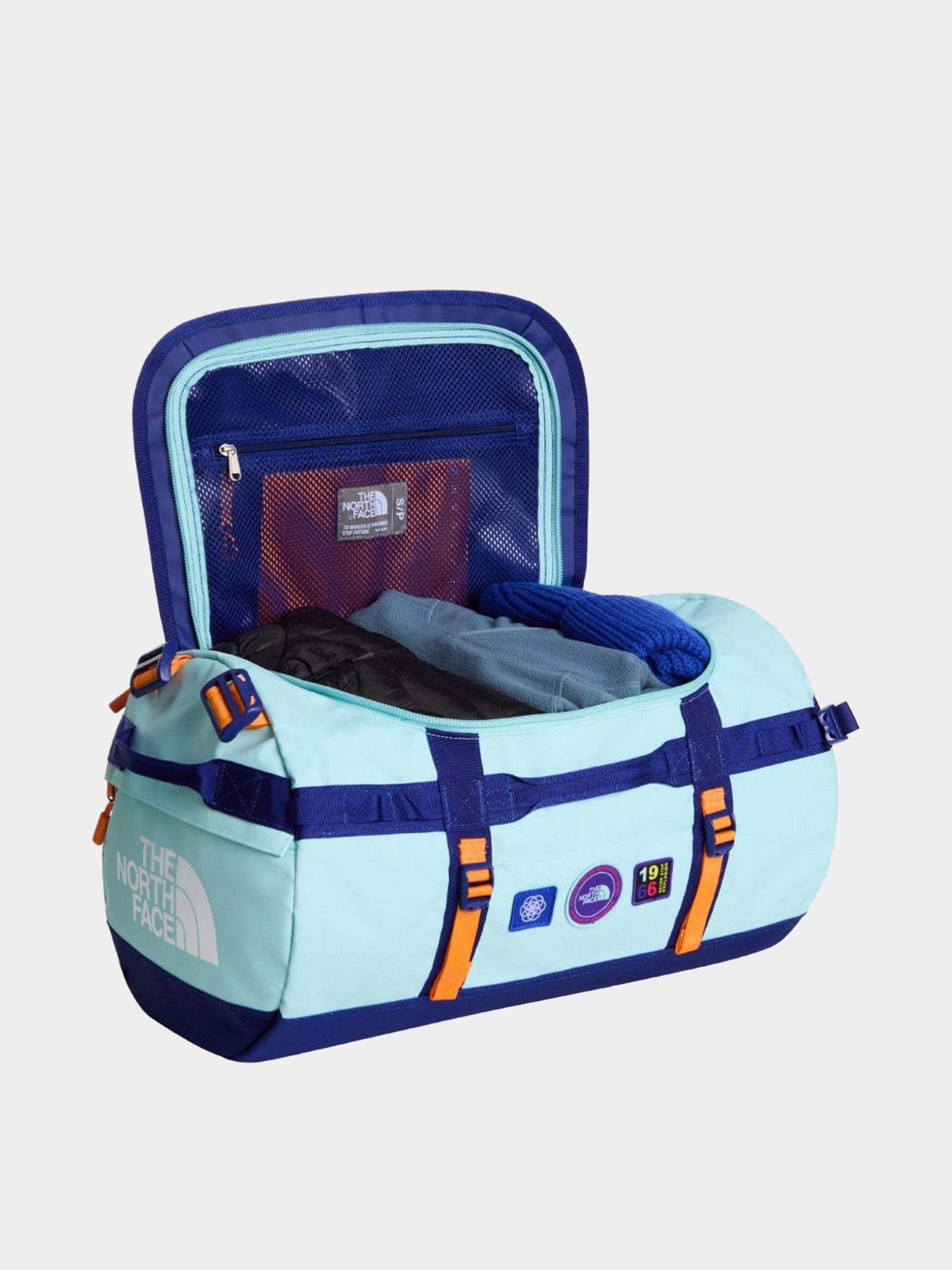 Geantă The North Face Base Camp Duffel S (canal blue/bold blue/pa)