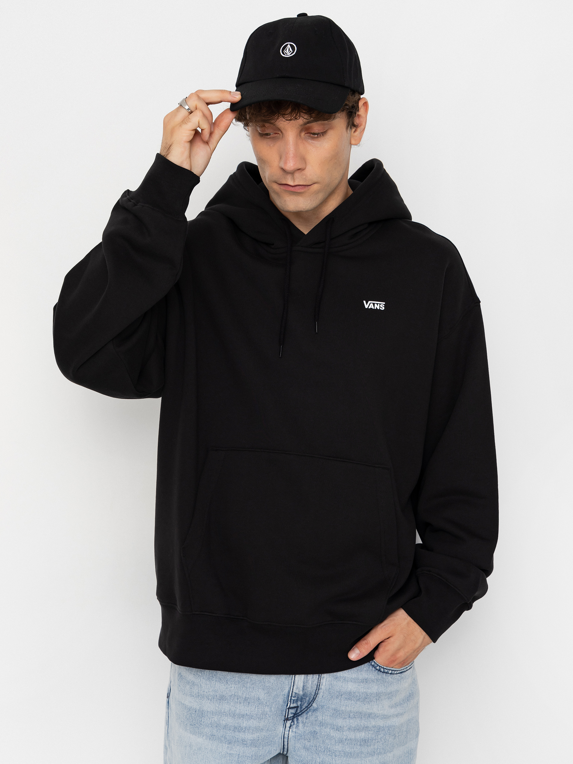 Hanorac cu glugă Vans Left Chest HD (black)